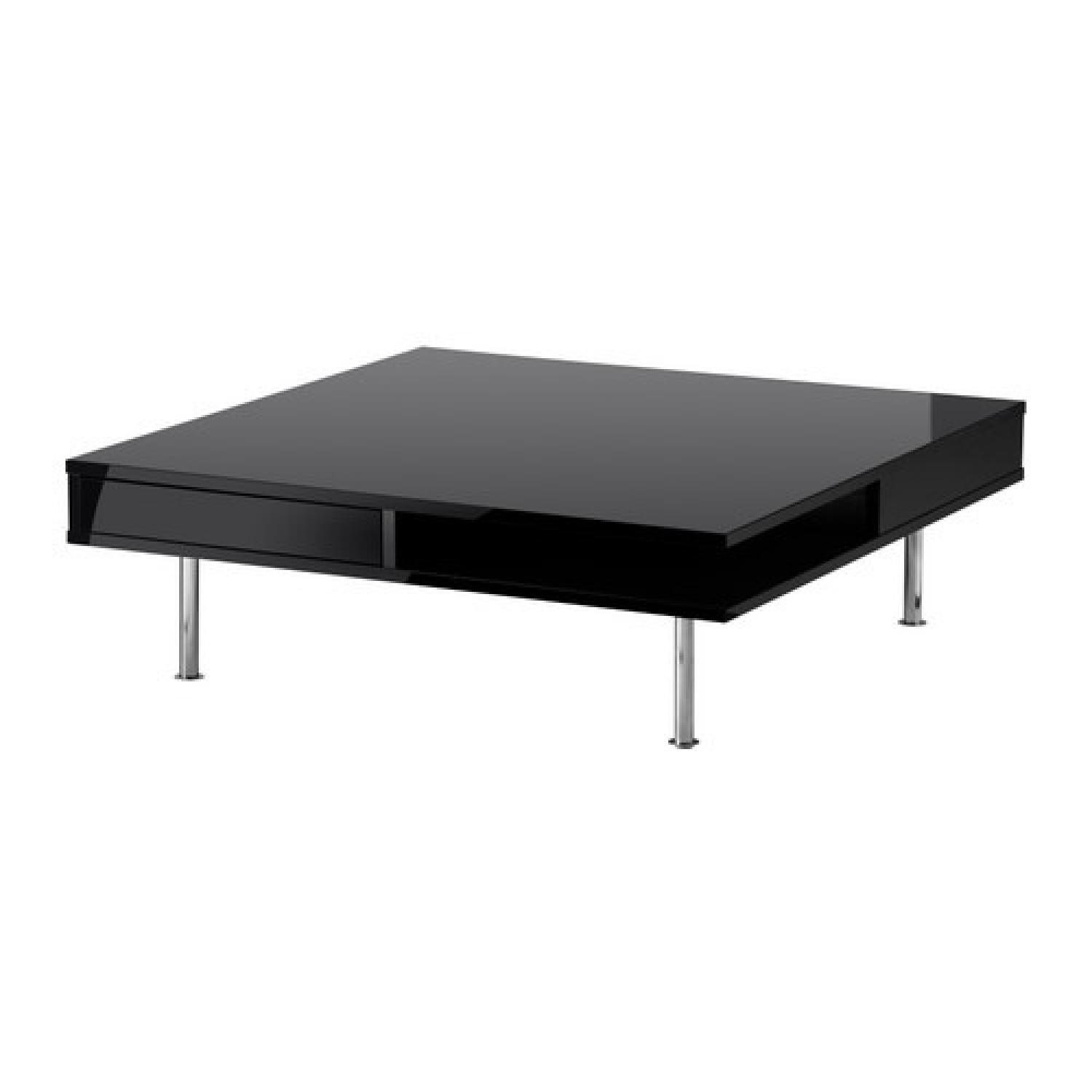Ikea High Gloss Black Coffee Table - image-2