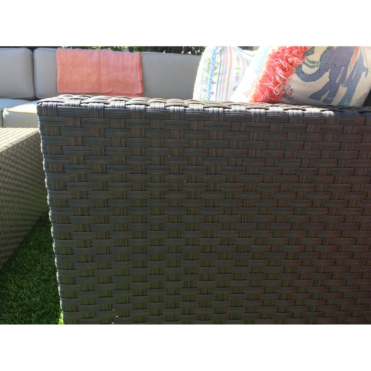 Crate & Barrel Outdoor Ventura 4-Piece Sectional with Sunbrella Cushions + Coffee Table - image-5