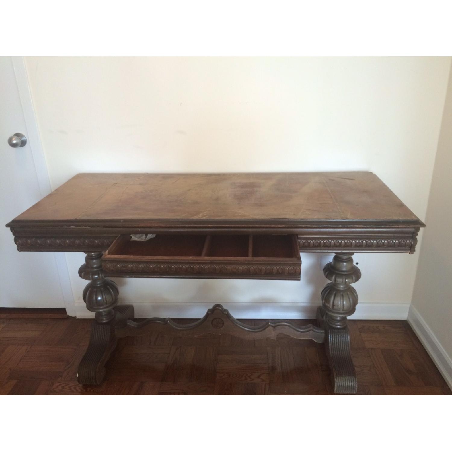 Antique Library Table - image-10