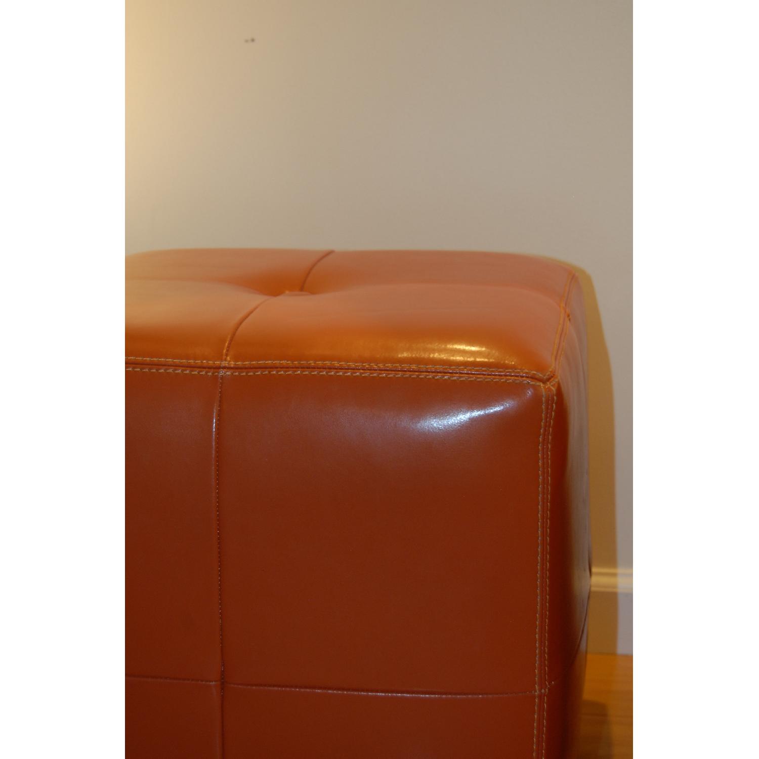 Pottery Barn Sullivan Leather Cubes - image-4