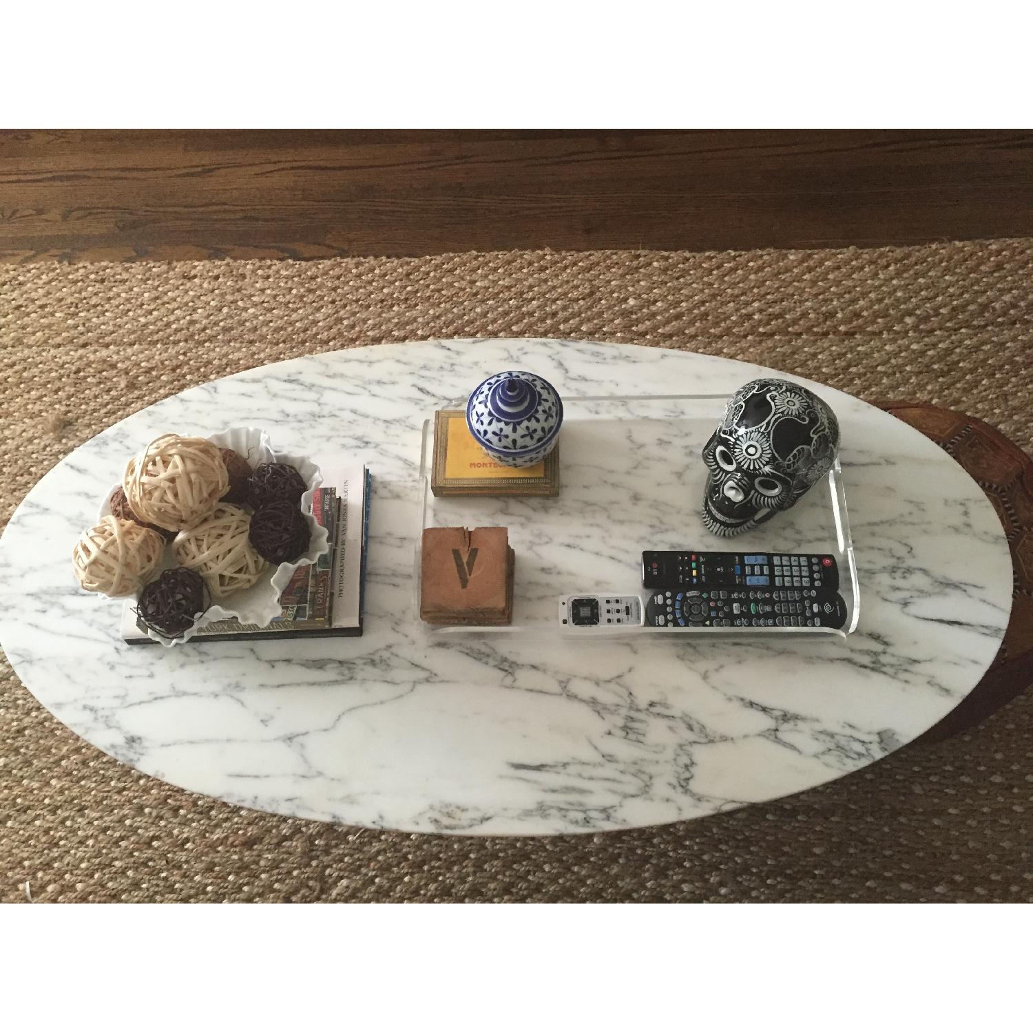 Vintage Marble & Brass Coffee Table - image-1
