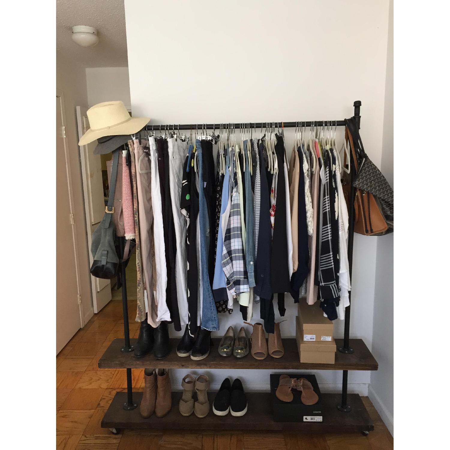 Etsy Custom Wrought Iron and Wood Hanging Rack - image-1