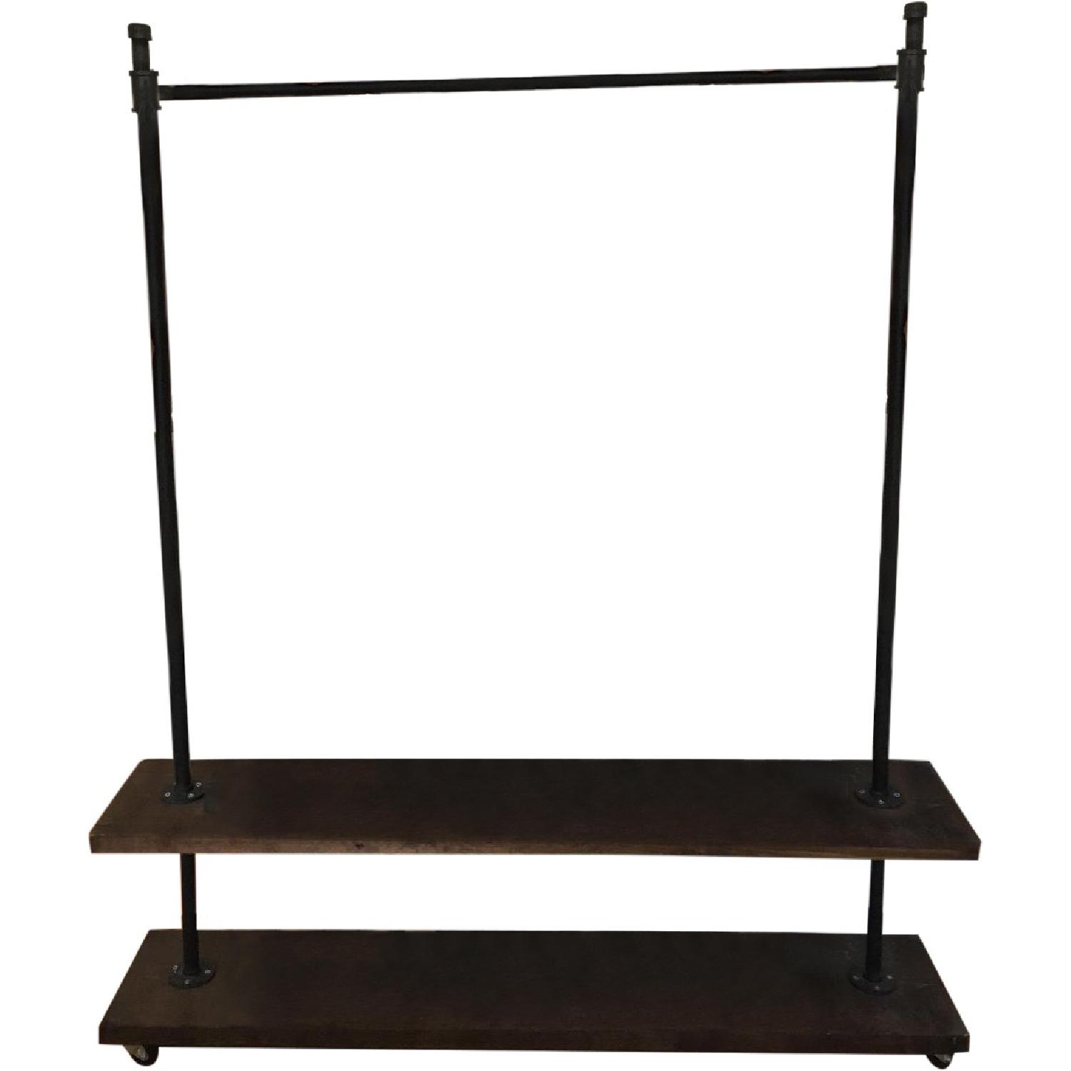Etsy Custom Wrought Iron and Wood Hanging Rack - image-0