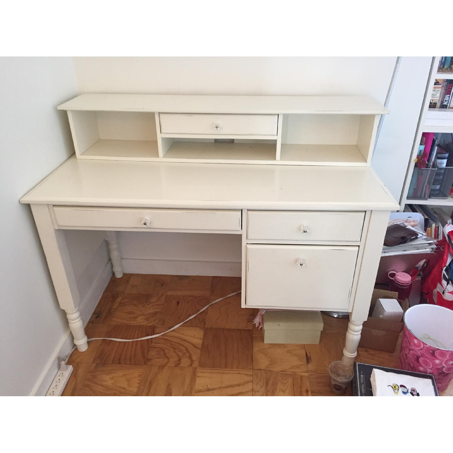 Pottery Barn White Classic Desk - image-1