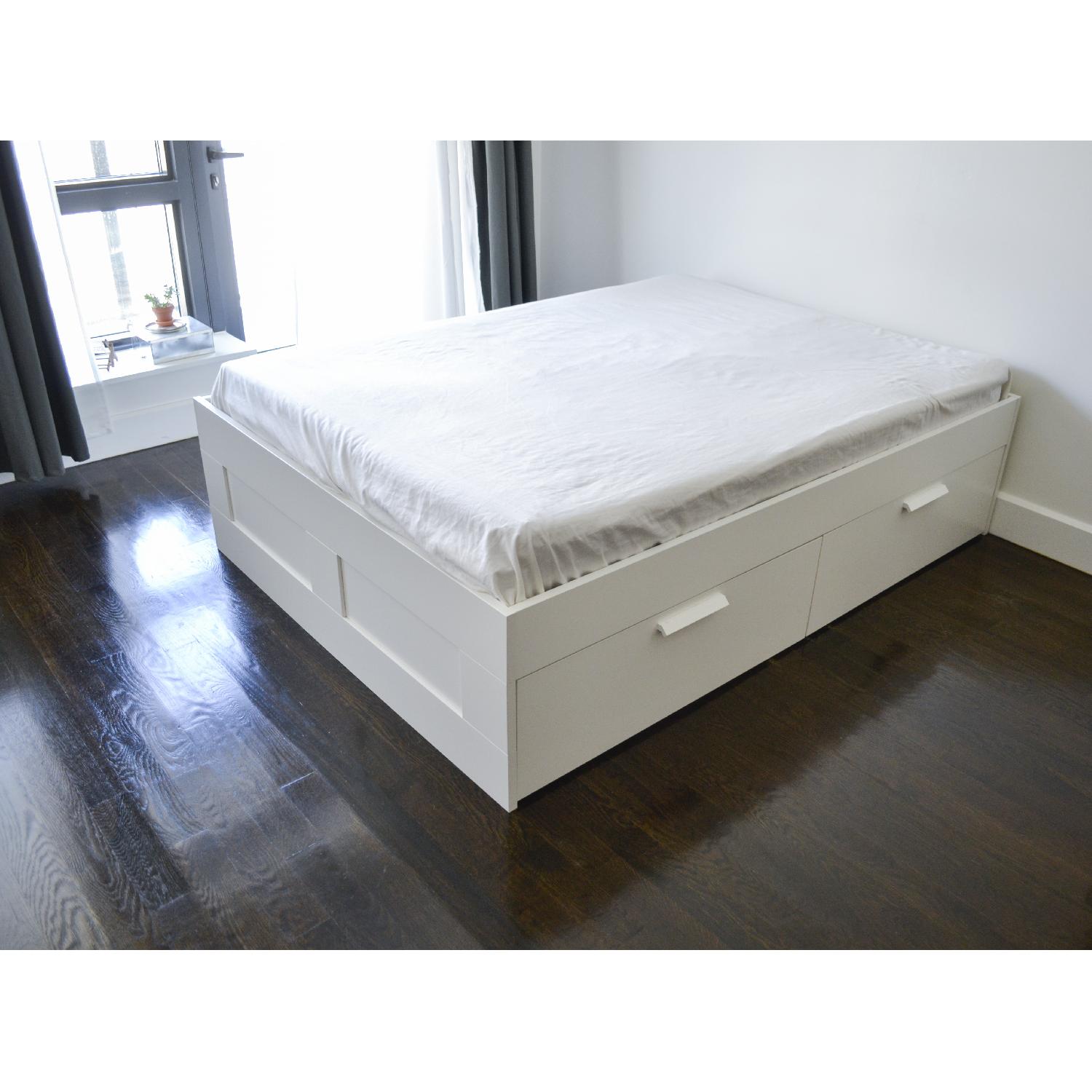 Ikea Brimnes Full Size Bed Frame w'/ Storage - image-1