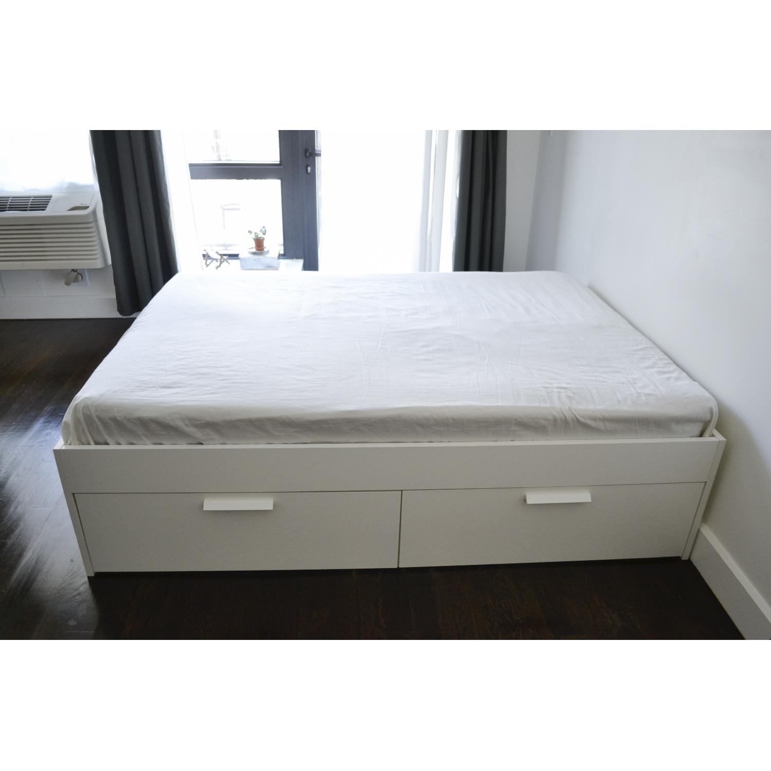 Ikea Brimnes Full Size Bed Frame w'/ Storage - image-2