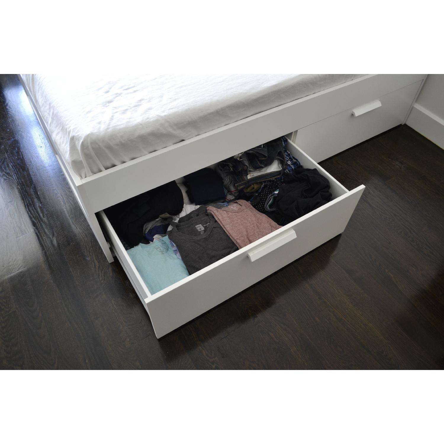Ikea Brimnes Full Size Bed Frame w'/ Storage - image-3