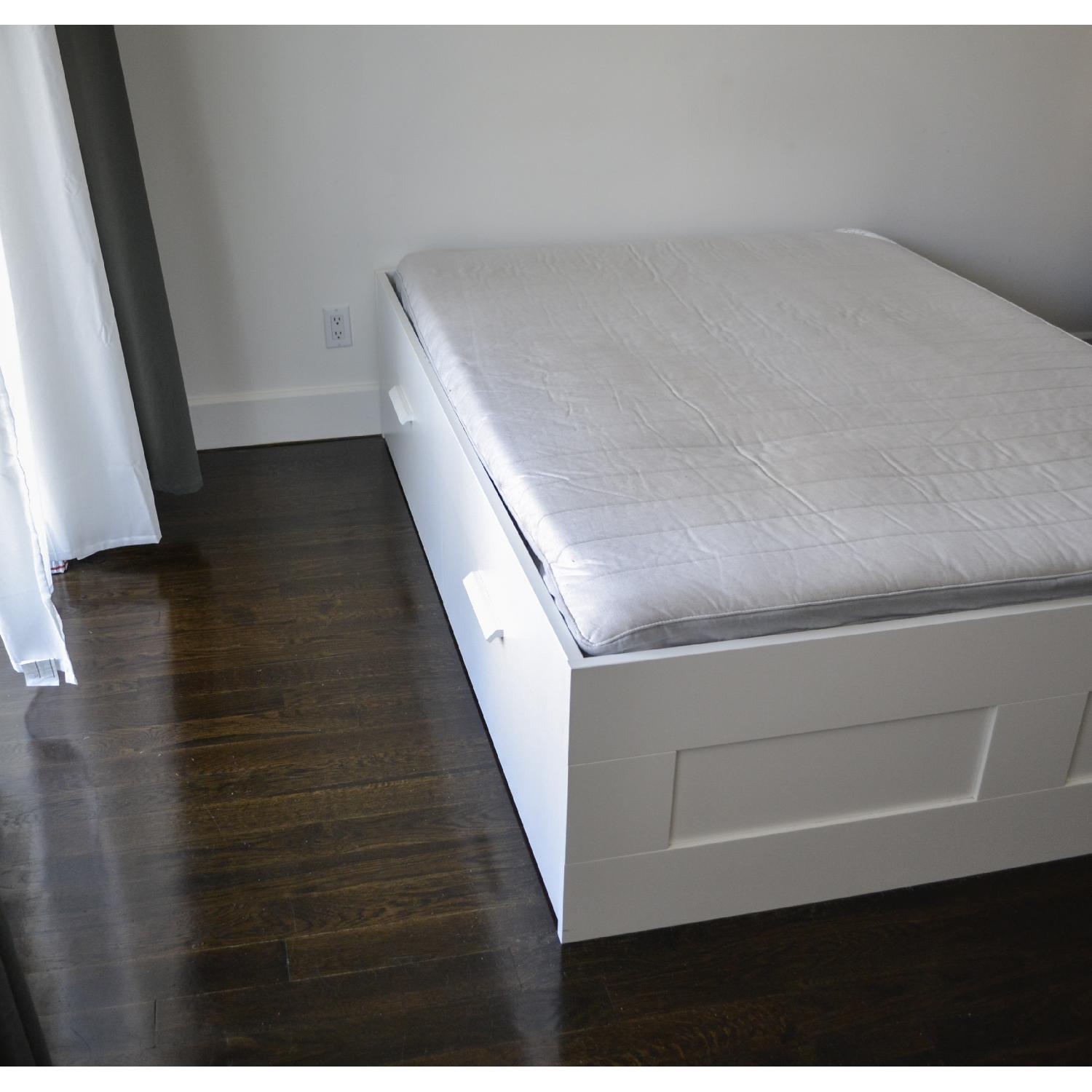 Ikea Brimnes Full Size Bed Frame w'/ Storage - image-4