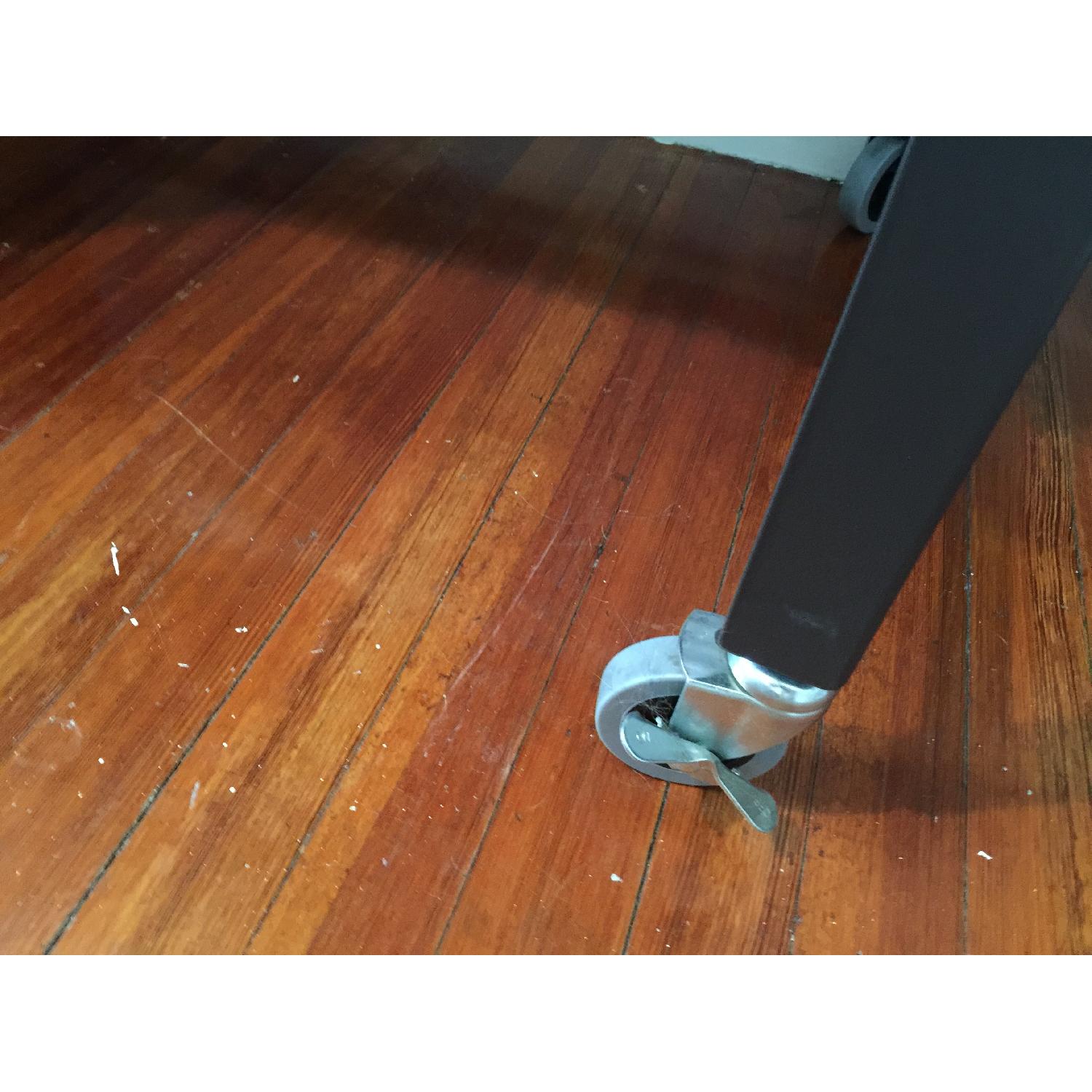 CB2 Go-Cart Carbon Grey Rolling Desk - image-5