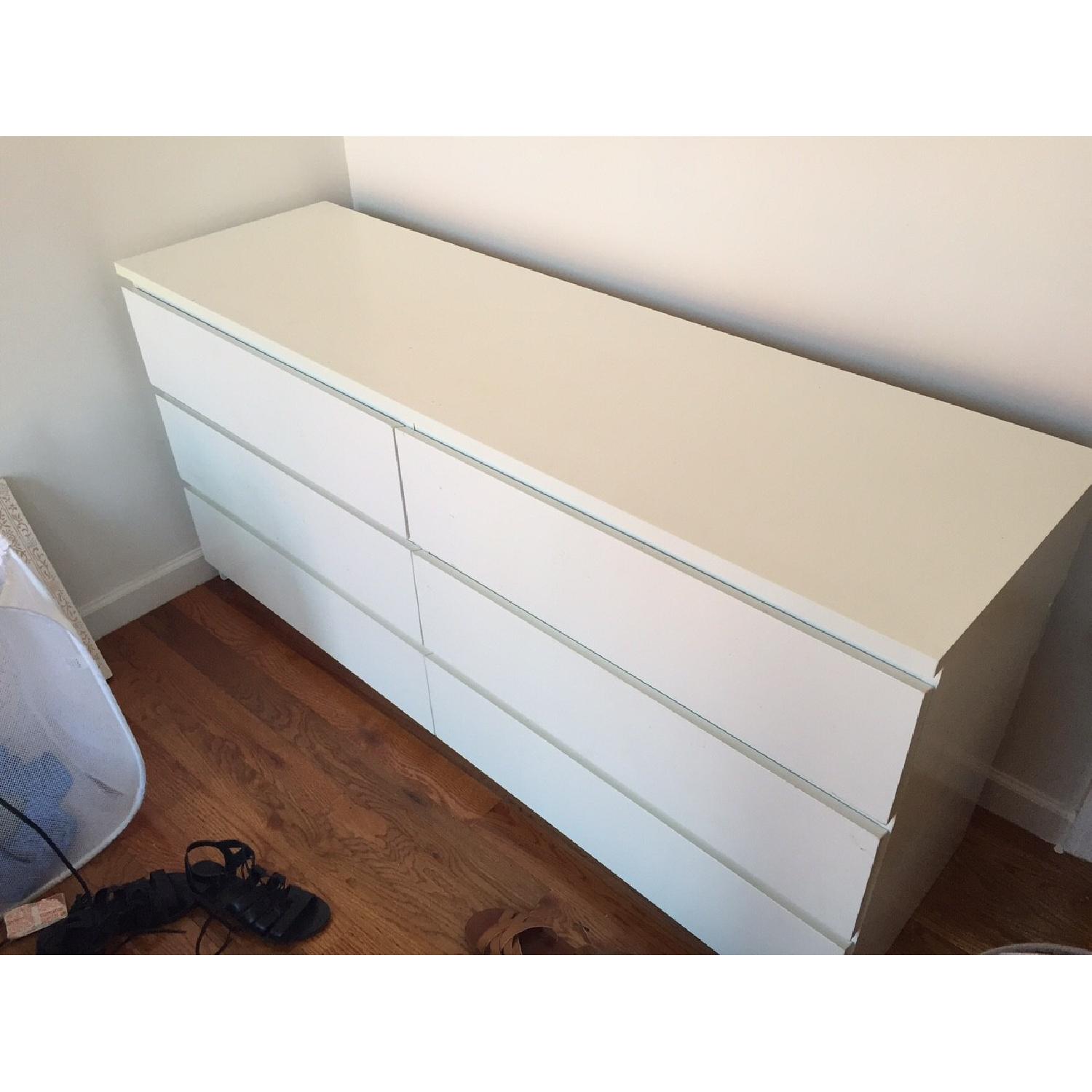 Ikea Malm White 6-Drawer Dresser - image-3