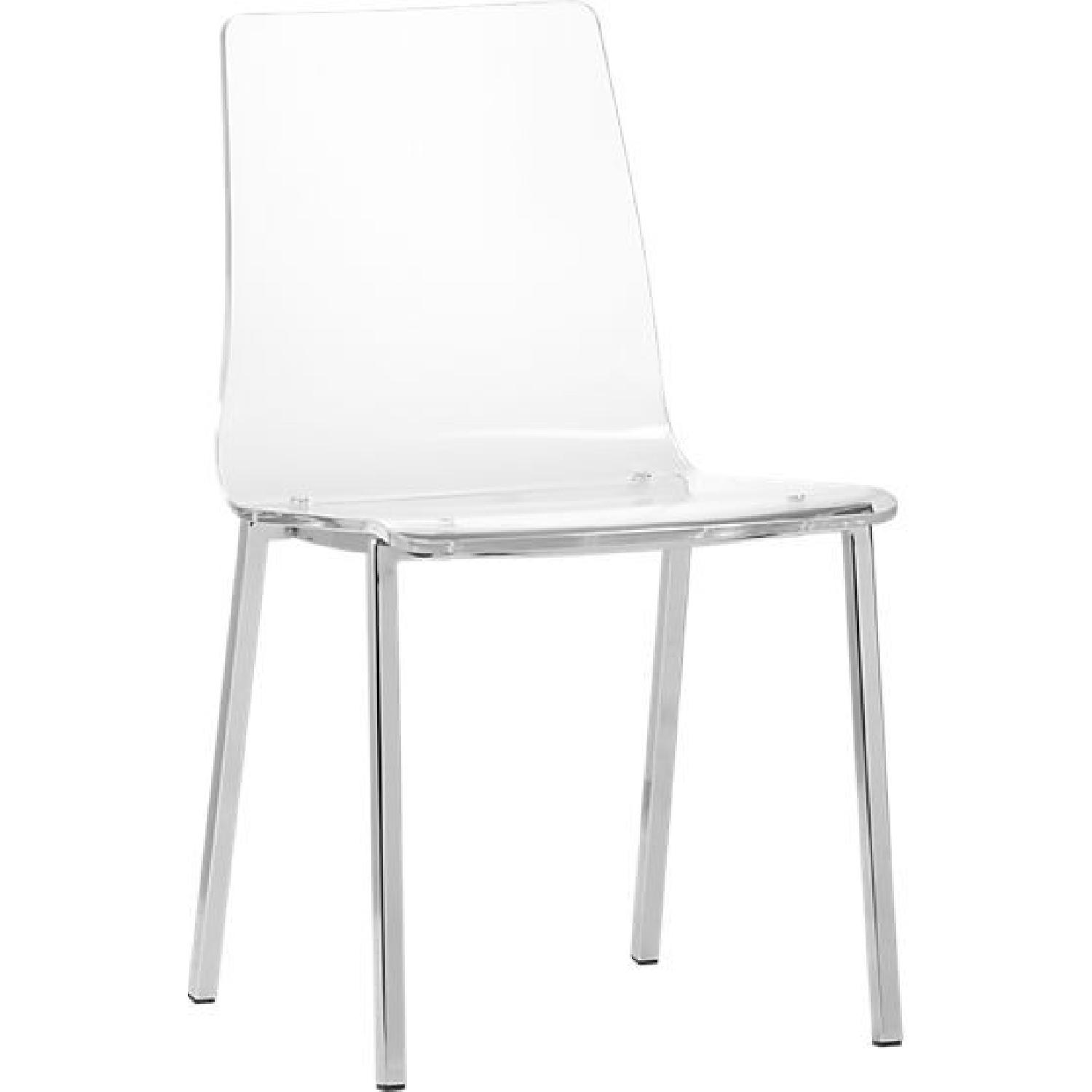 CB2 Vapor Acrylic Chairs - Set of 4 - image-2
