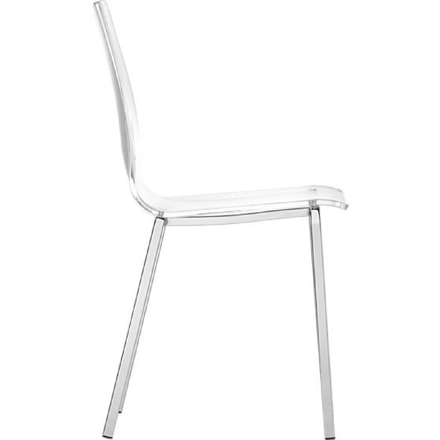 CB2 Vapor Acrylic Chairs - Set of 4 - image-3