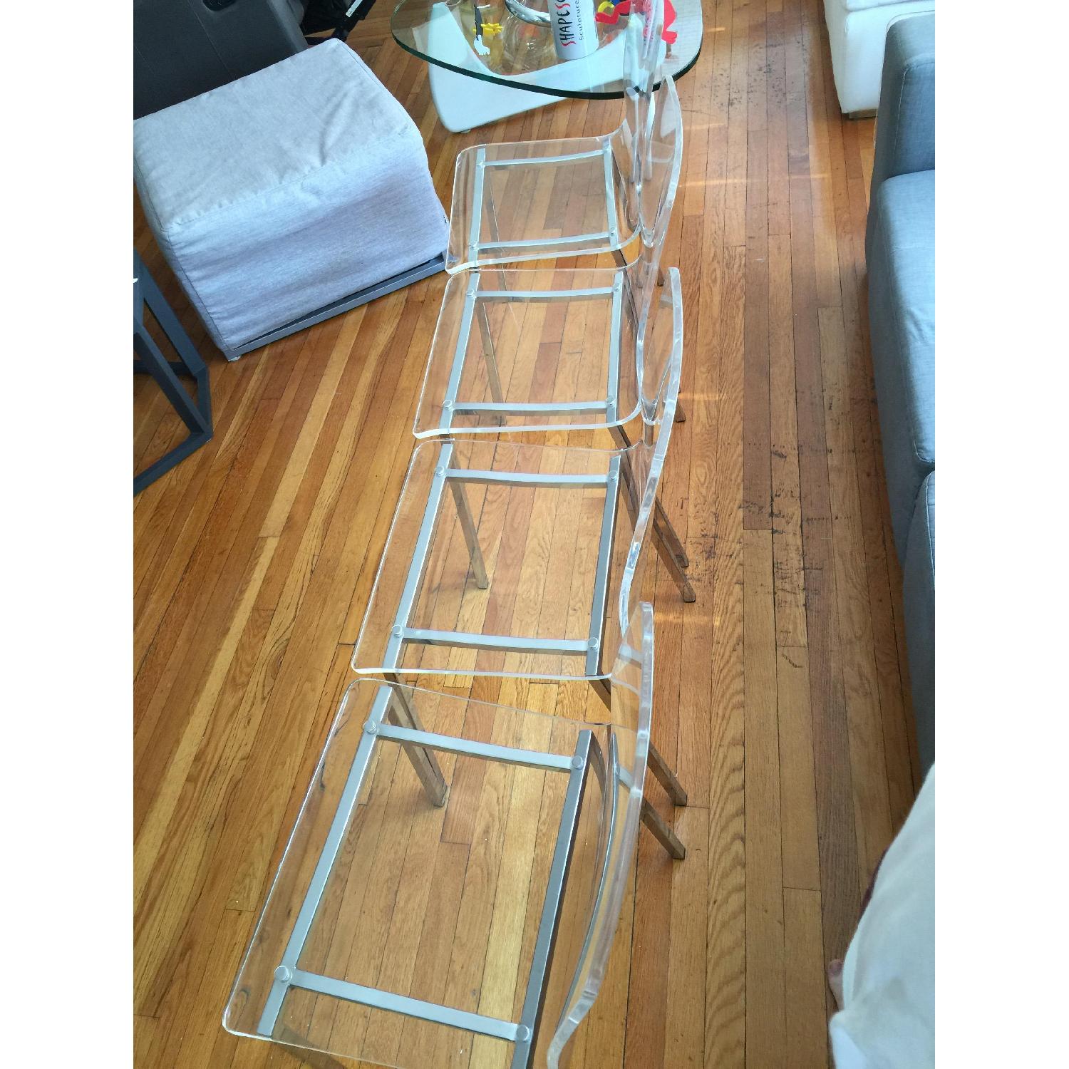 CB2 Vapor Acrylic Chairs - Set of 4 - image-6