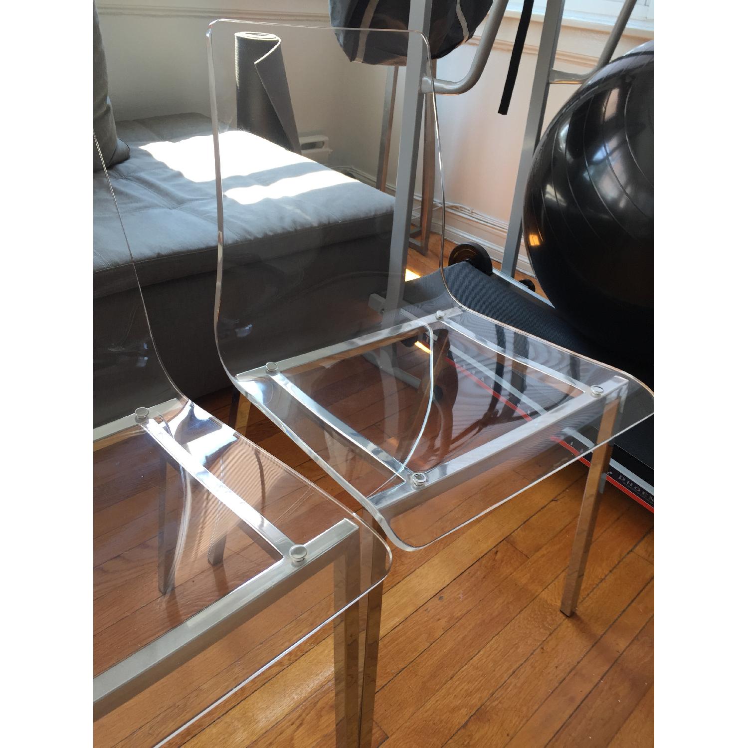 CB2 Vapor Acrylic Chairs - Set of 4 - image-8