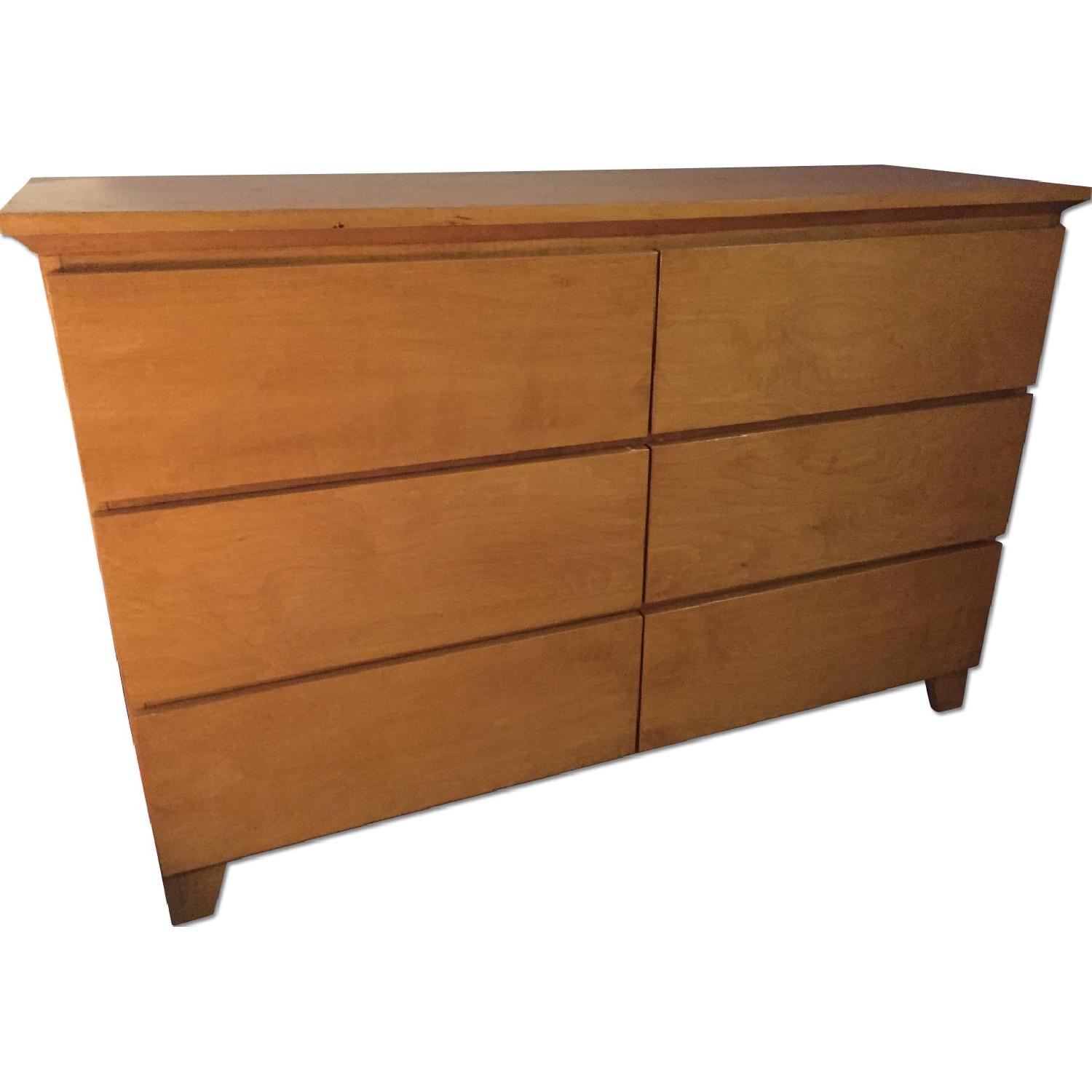 golden oak 6 drawer dresser Henderson 6-Drawer Bedroom Dresser Cabinet Medium Oak main image 0