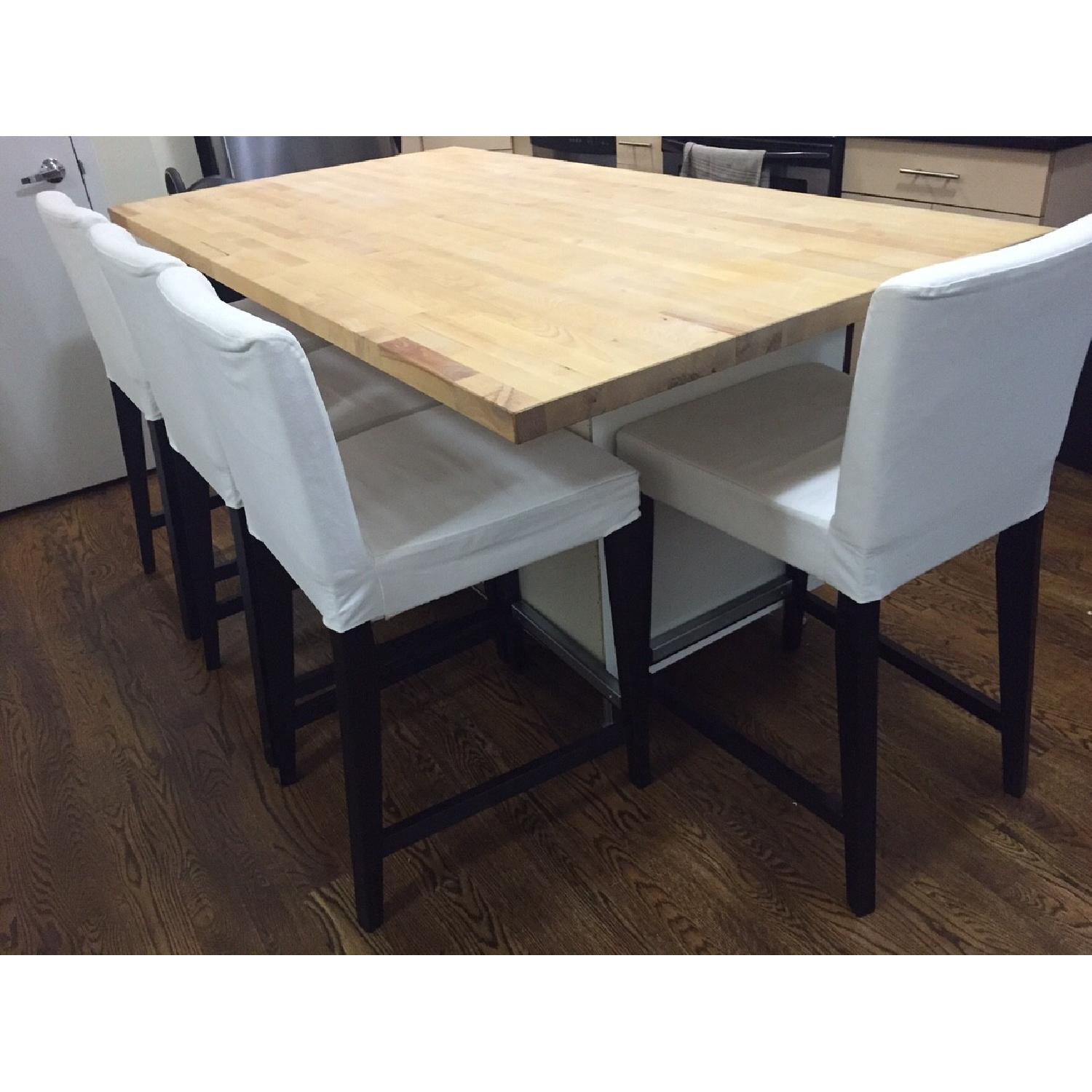 Ikea Kitchen Island w/ 4 Chairs - image-4
