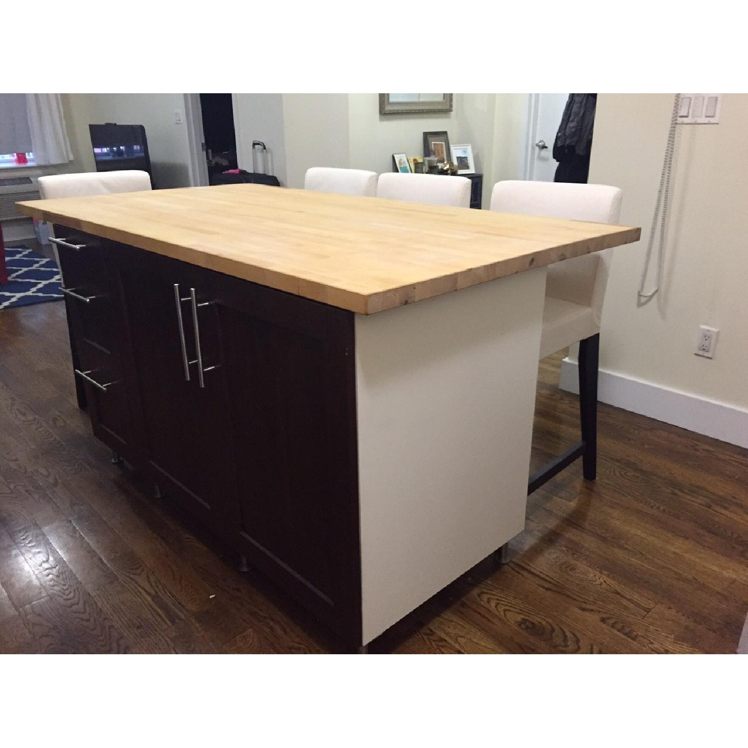 Ikea Kitchen Island w/ 4 Chairs - image-8