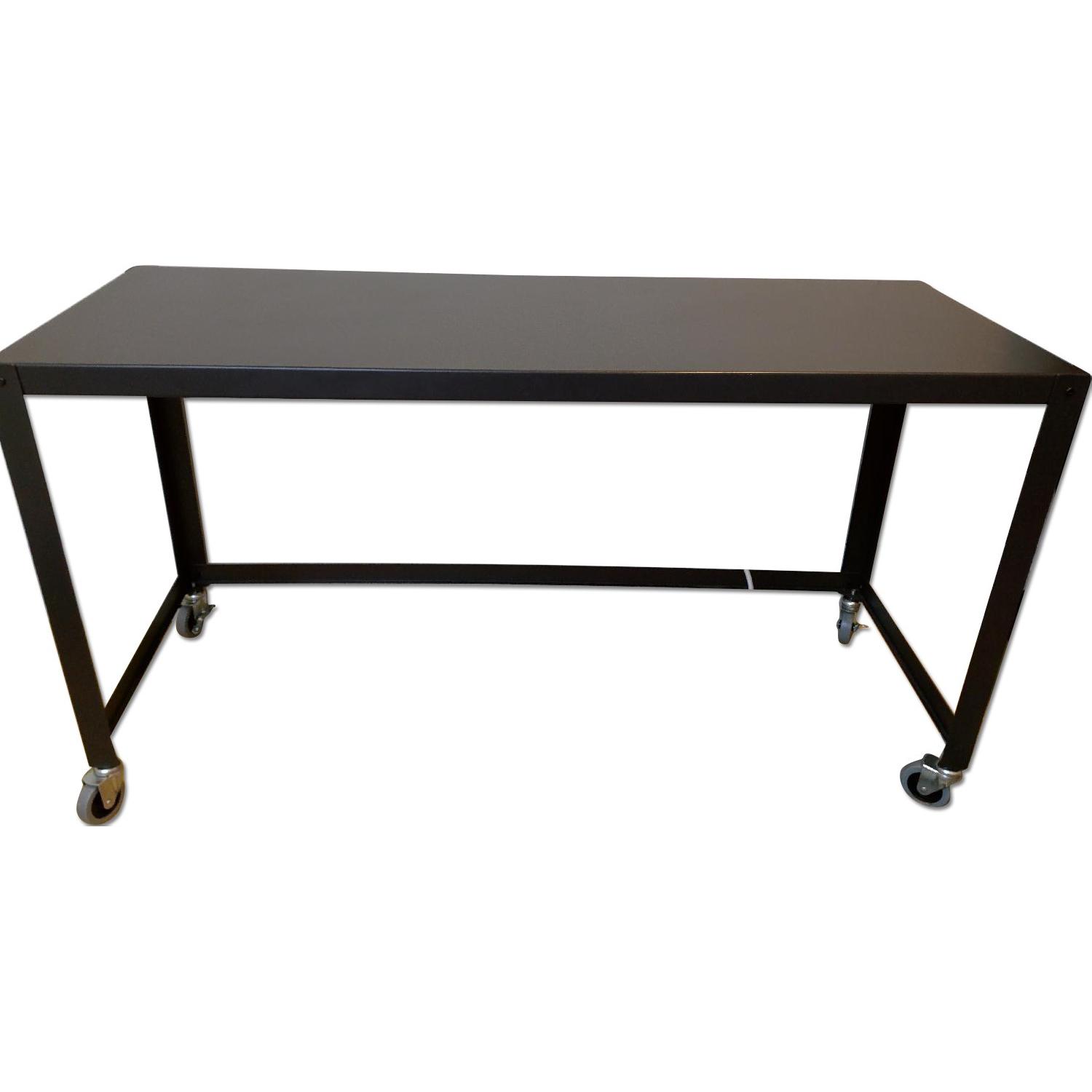 CB2 GoCard Carbon Rolling Desk AptDeco