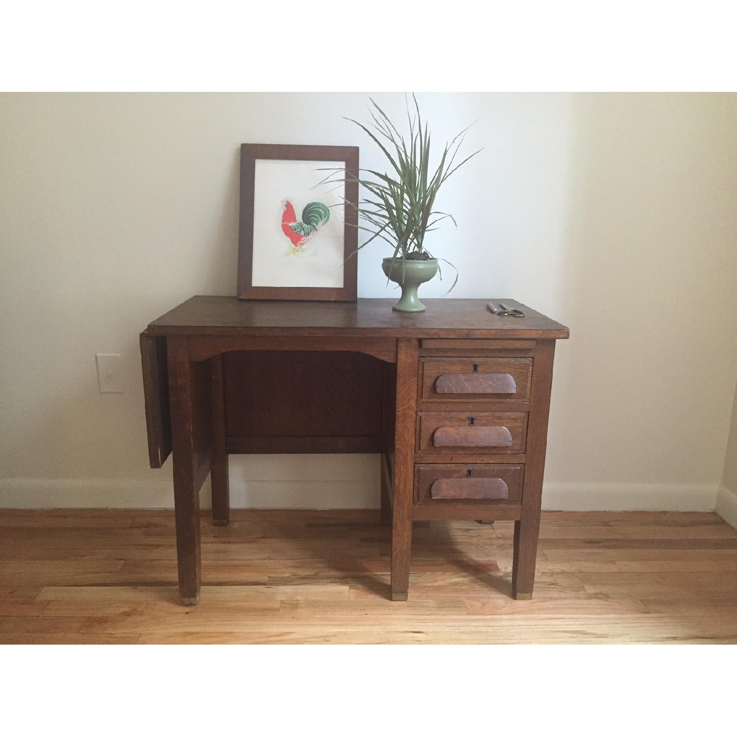 Vintage Oak Desk - image-1