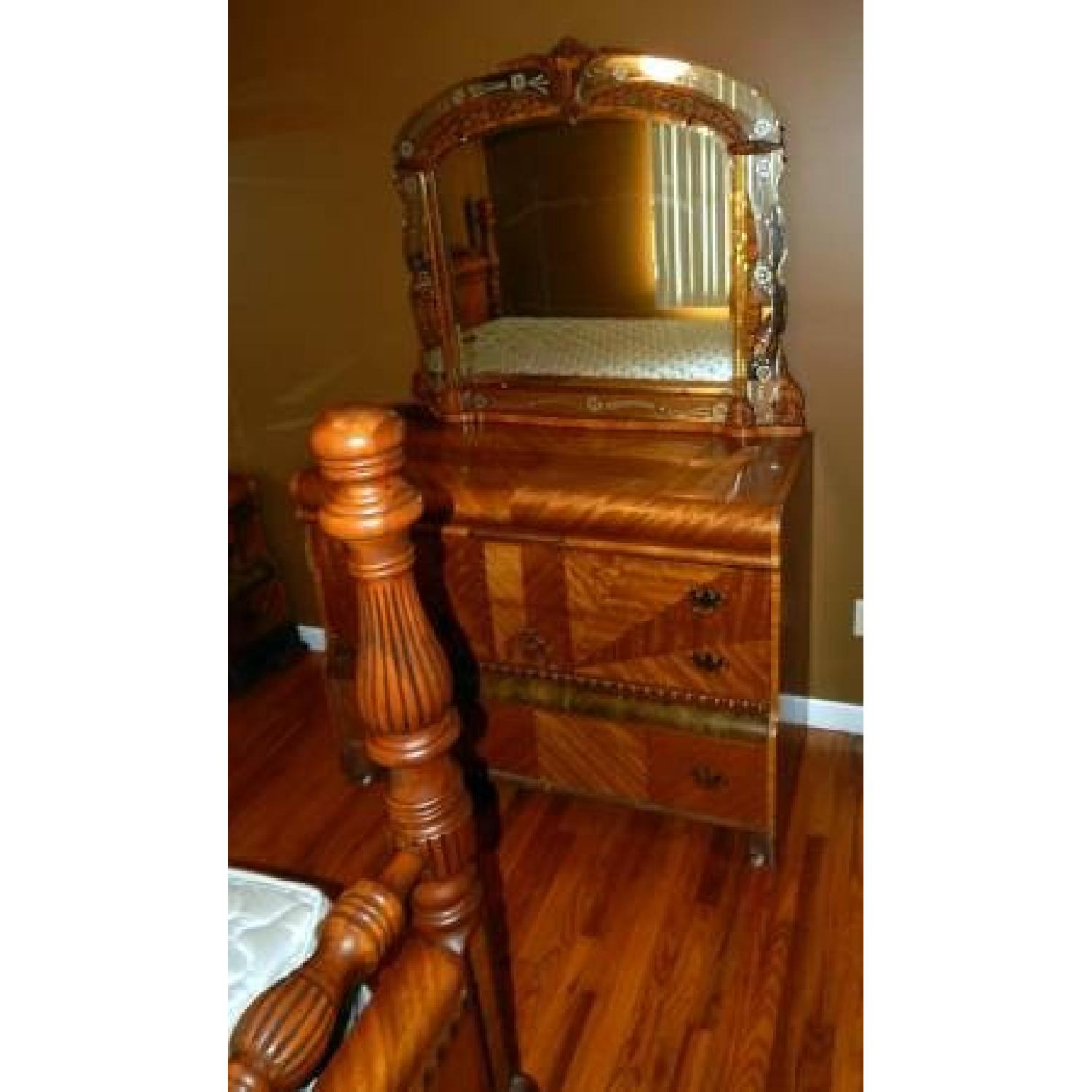 Waterfall Antique Art Deco Bedroom Set - image-1
