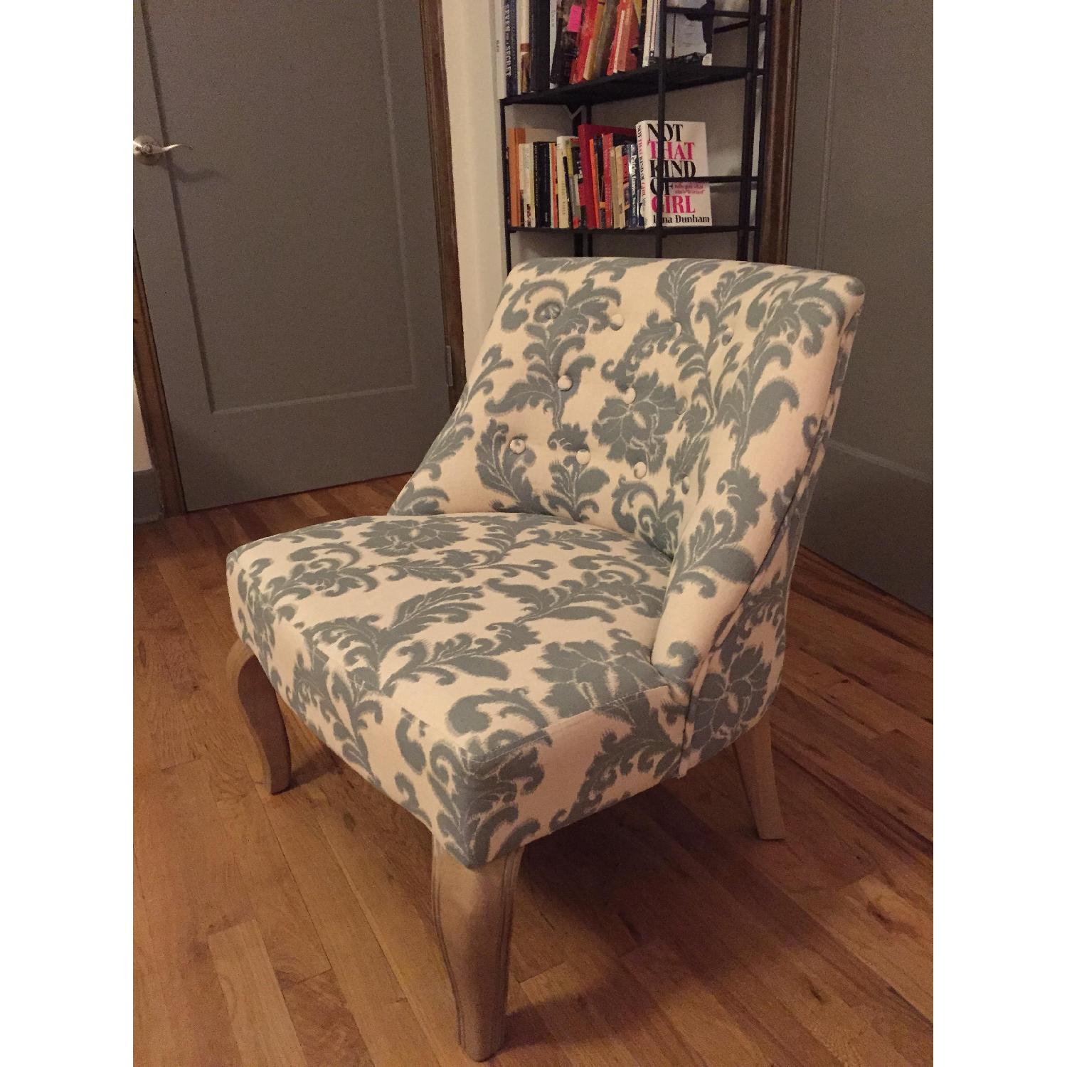 Beige and Slate Blue Chair - image-2