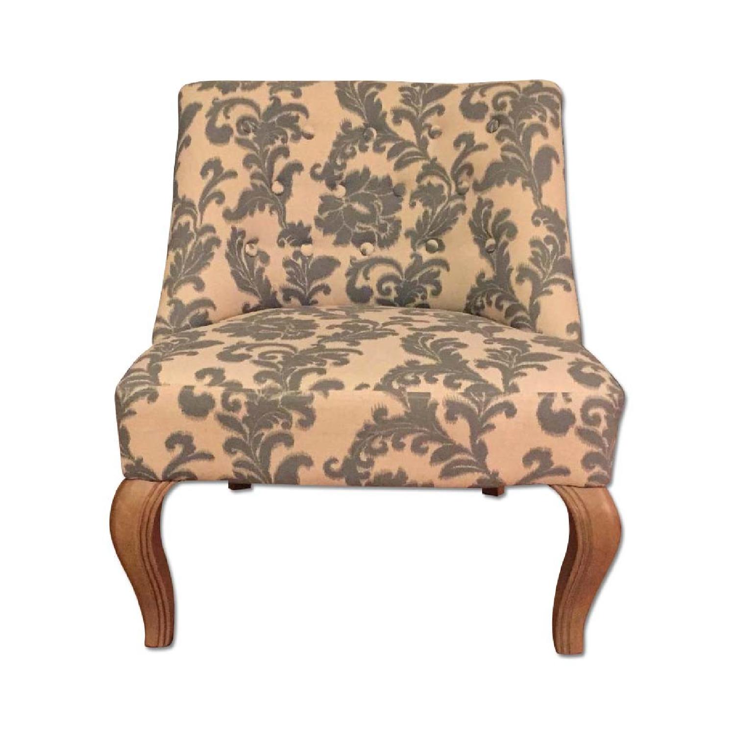 Beige and Slate Blue Chair - image-0