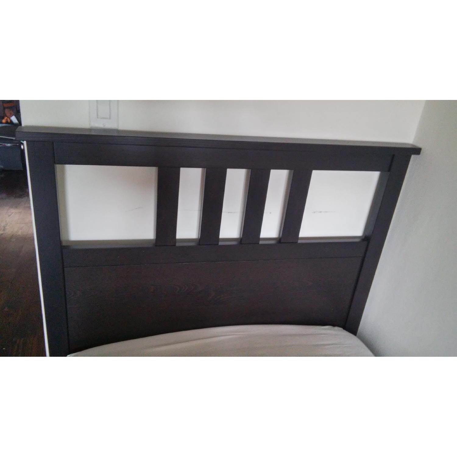 Ikea Dark Brown Twin Bed with Headboard AptDeco
