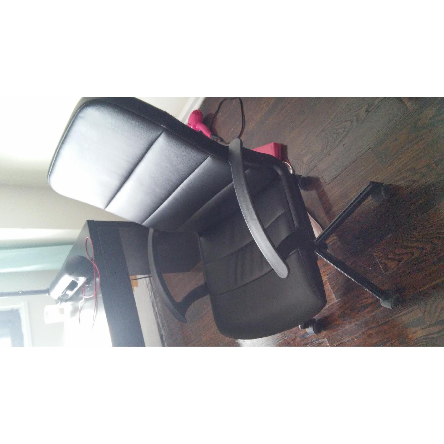 Ikea Dark Brown Desk with 2 Drawers w/ Chair - image-9