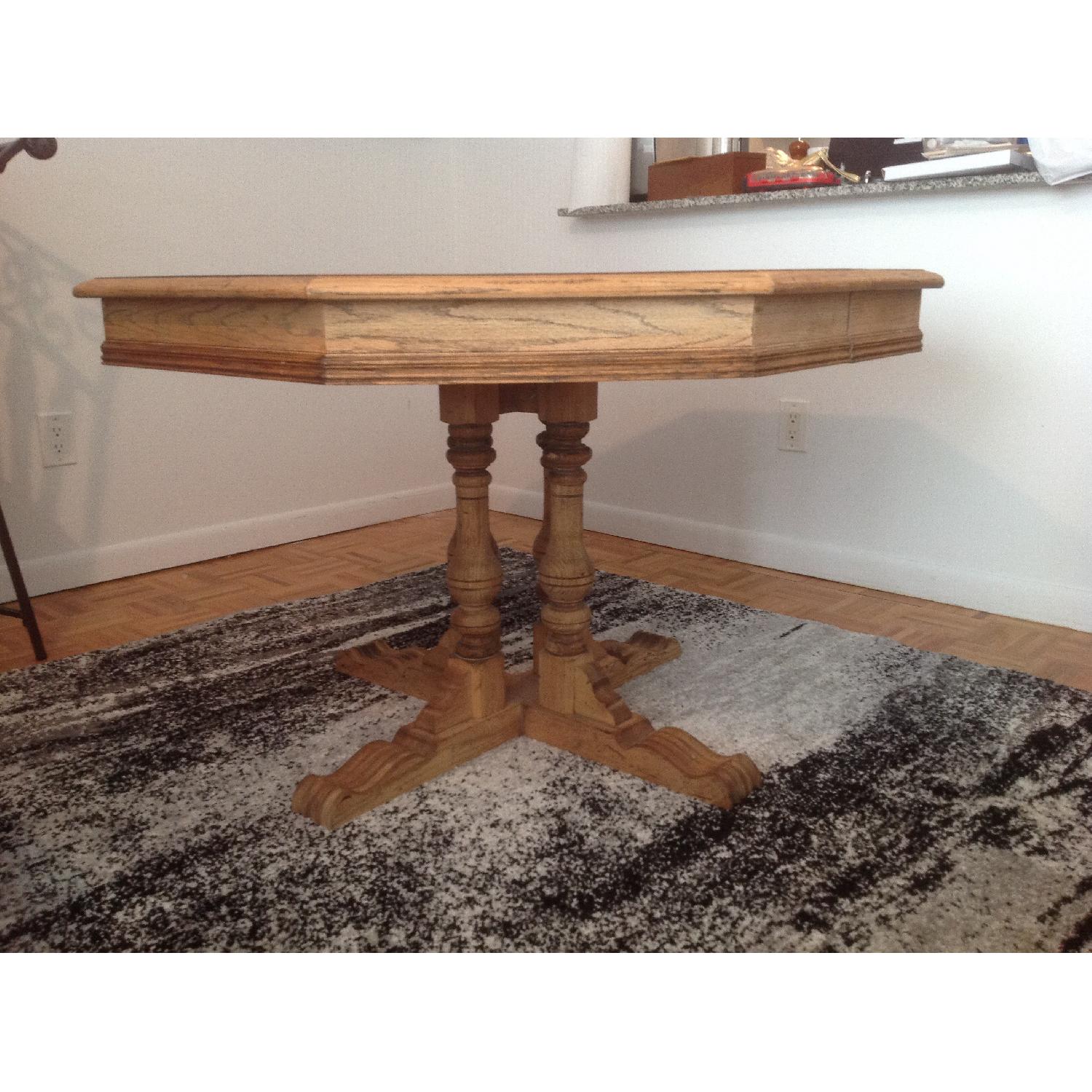 Ethan Allen Vintage Solid Oak Table w/ 4 Chairs - image-2