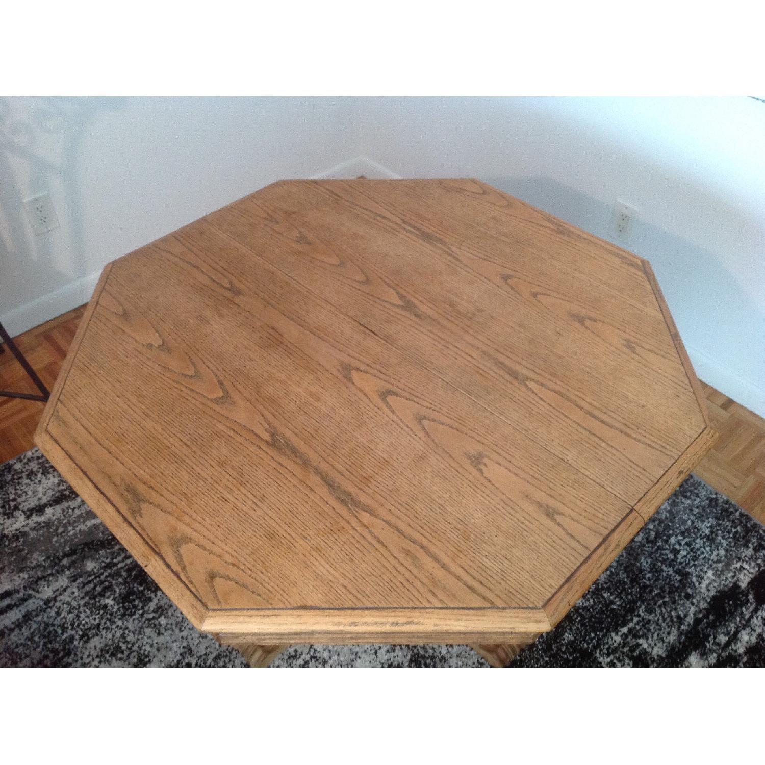 Ethan Allen Vintage Solid Oak Table w/ 4 Chairs - image-3