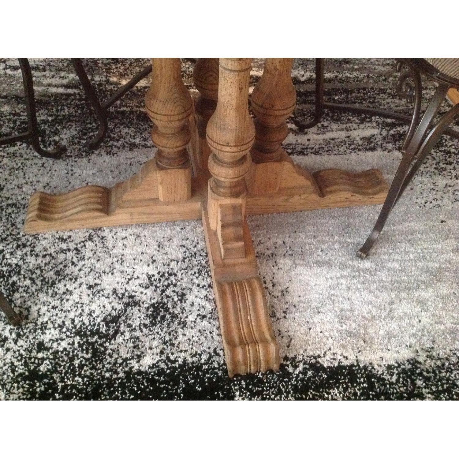 Ethan Allen Vintage Solid Oak Table w/ 4 Chairs - image-12