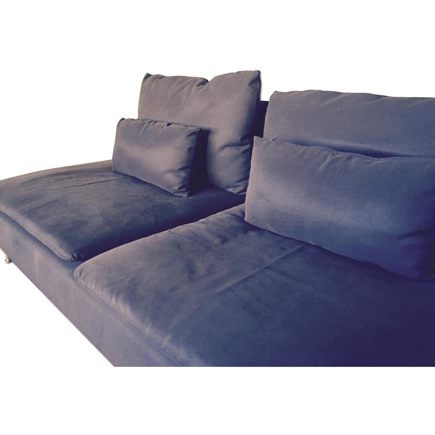 Ikea Soderhamn ThreeSeat Sectional Sofa w/ Back Cushions in Grey AptDeco