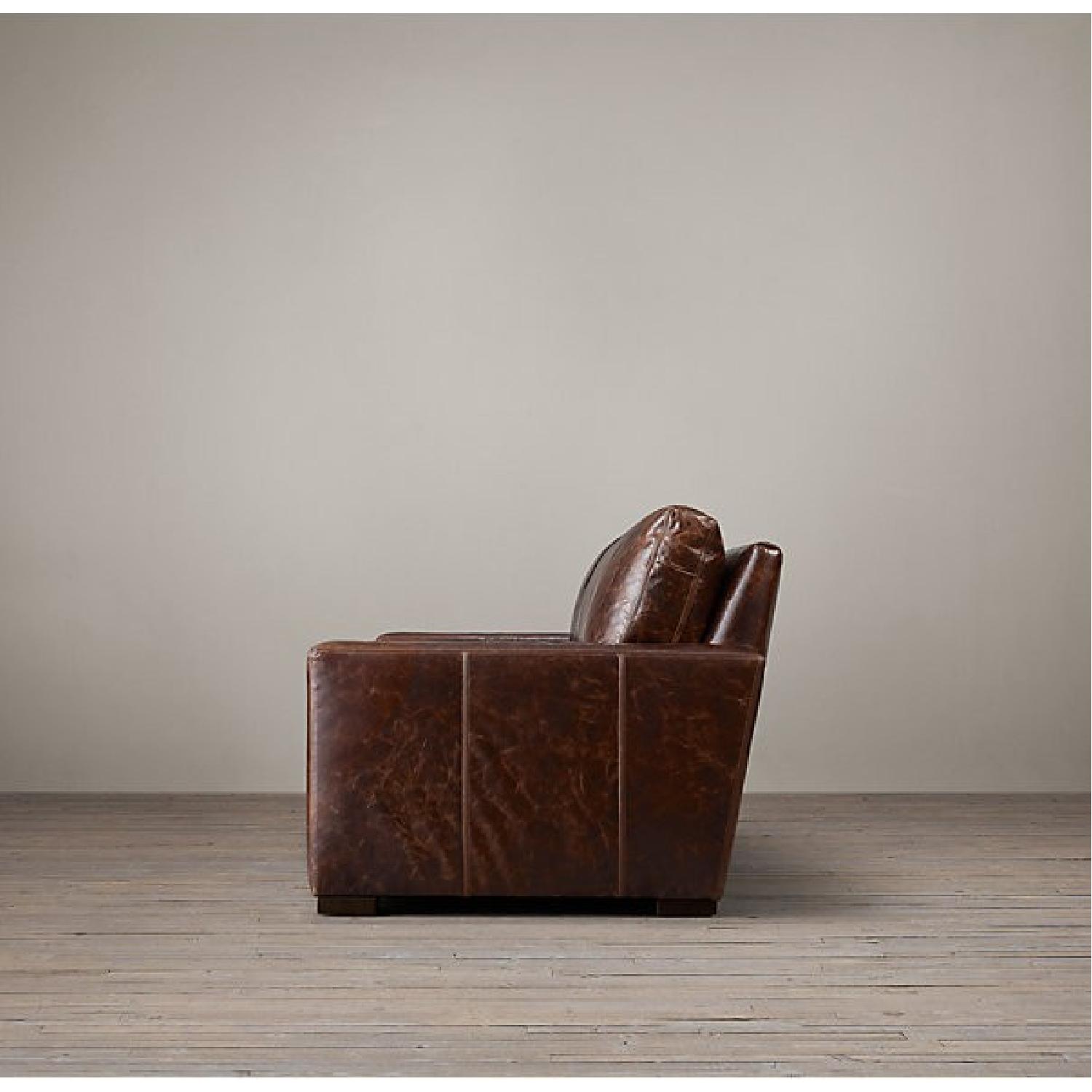 Restoration Hardware Leather Couch - image-4
