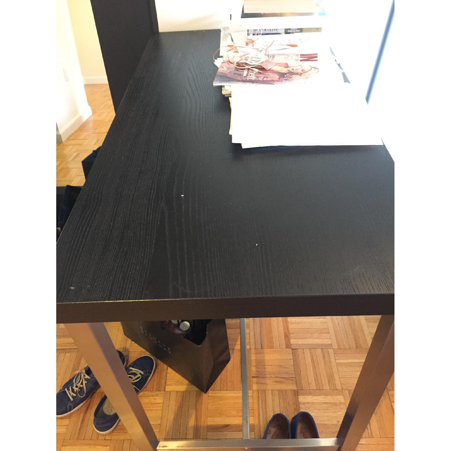 Ikea BrownBlack Stainless Steel Bar Table AptDeco