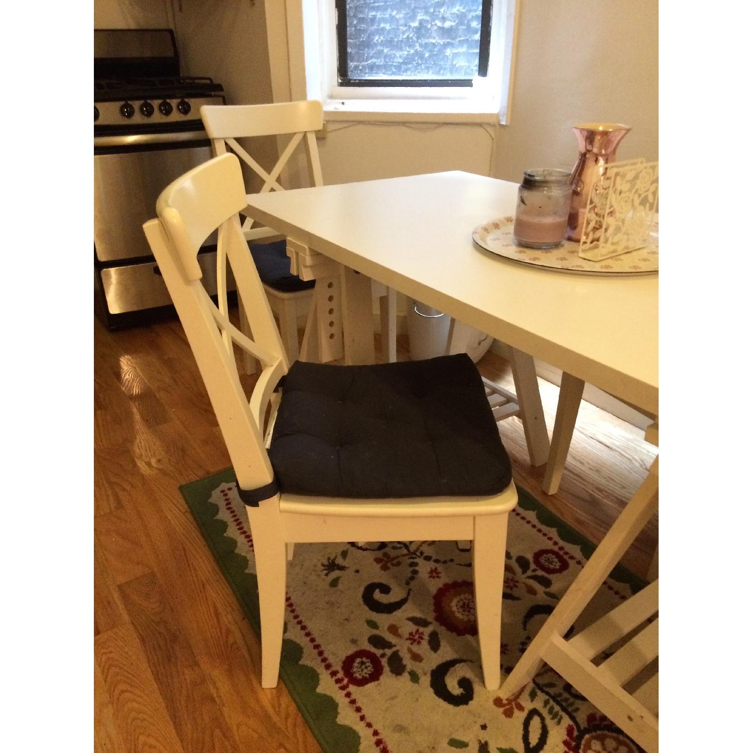 Ikea Work/Dining Table w/ 4 Chairs - image-2