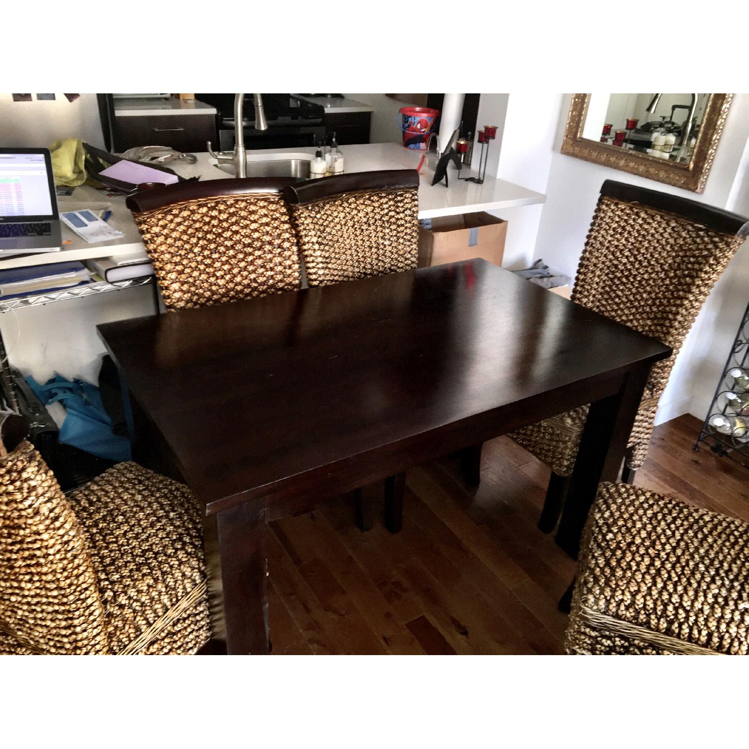 Thai Wooden Dining Table w/ 6 Chairs - image-2
