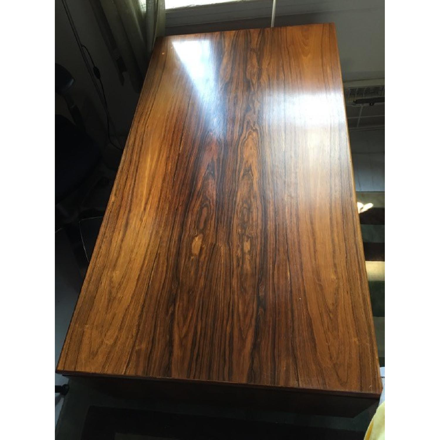 Mid-Century Modern Desk w/ Locking Drawers & Hinged Cabinet - image-3