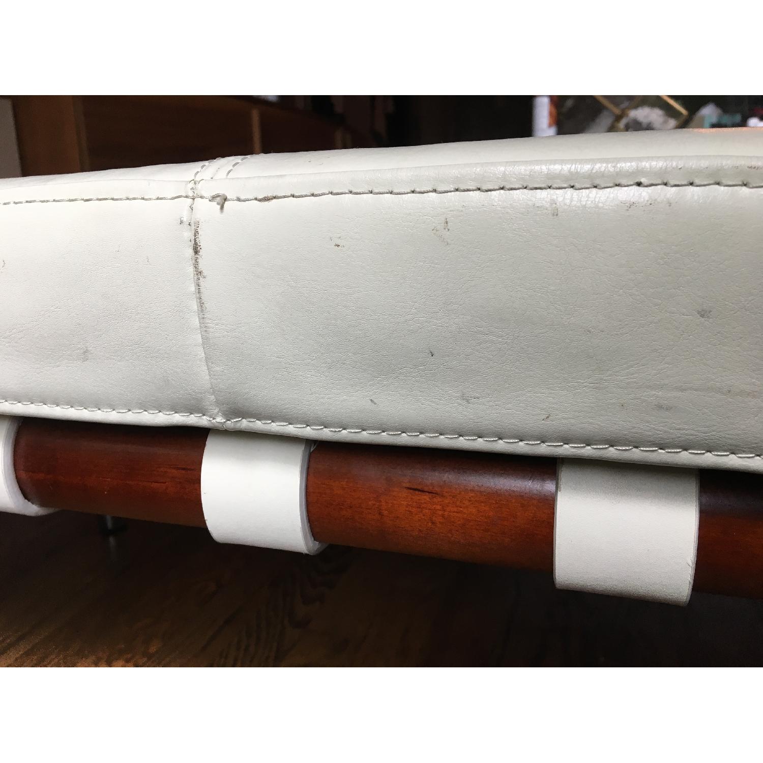 Andalucia Modern White Leather Bench - image-6