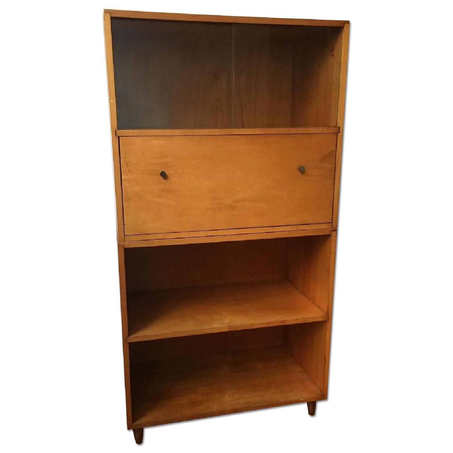 Wodden Shelf w/ Desk & Storage - image-0