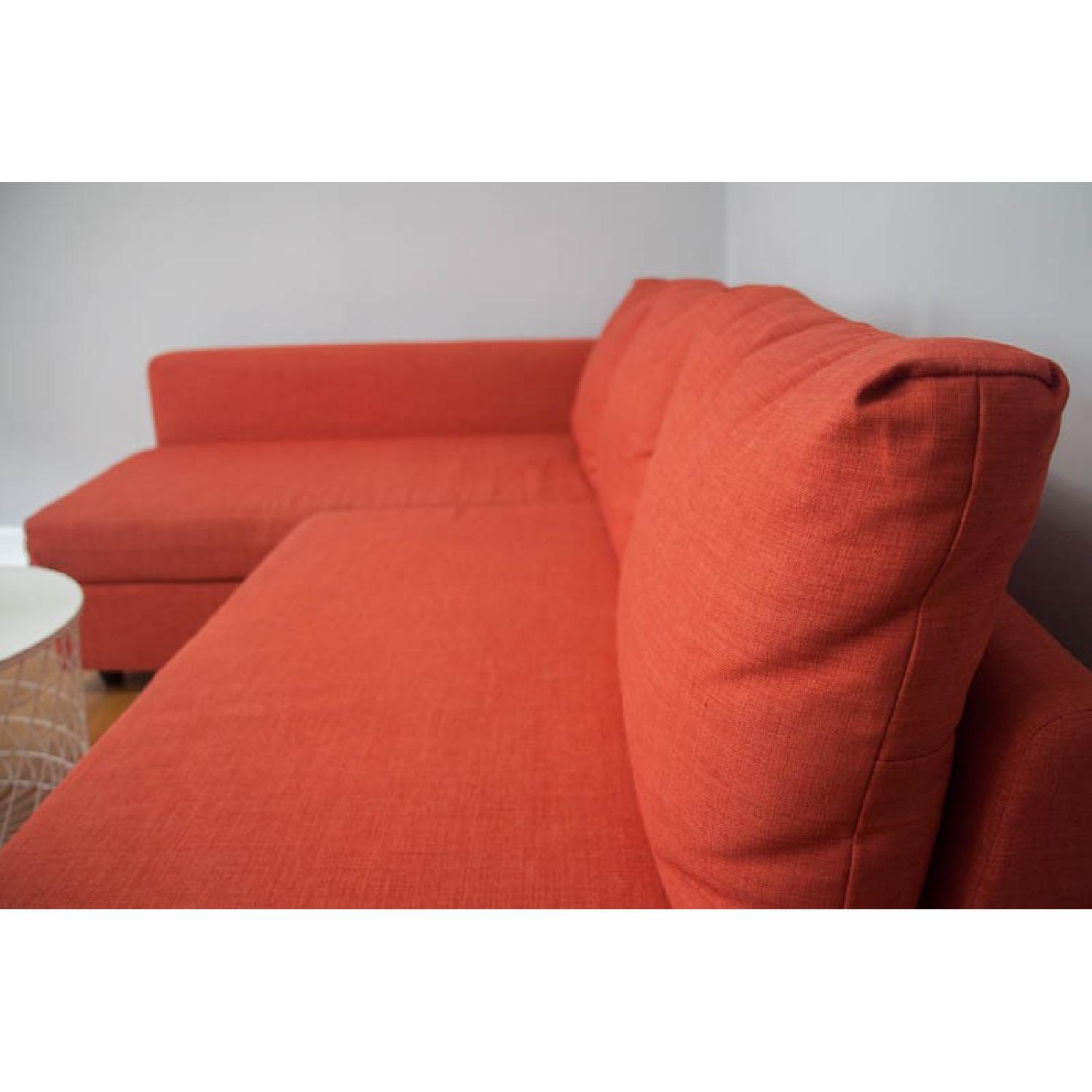 Ikea Friheten Dark Orange Sleeper Sofa w/ Storage AptDeco