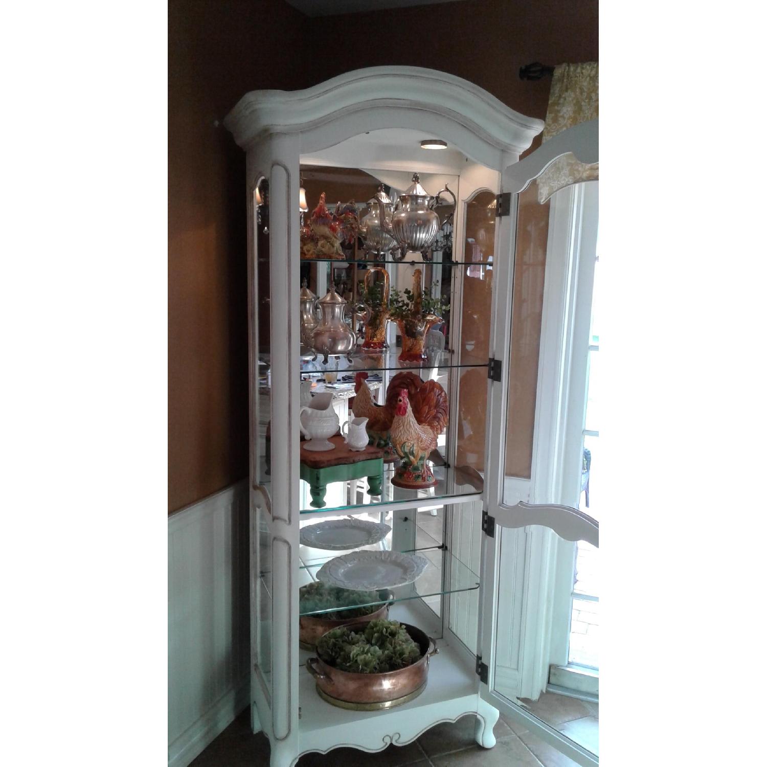 Ethan Allen Hand Painted French Country Curio Cabinet - image-3