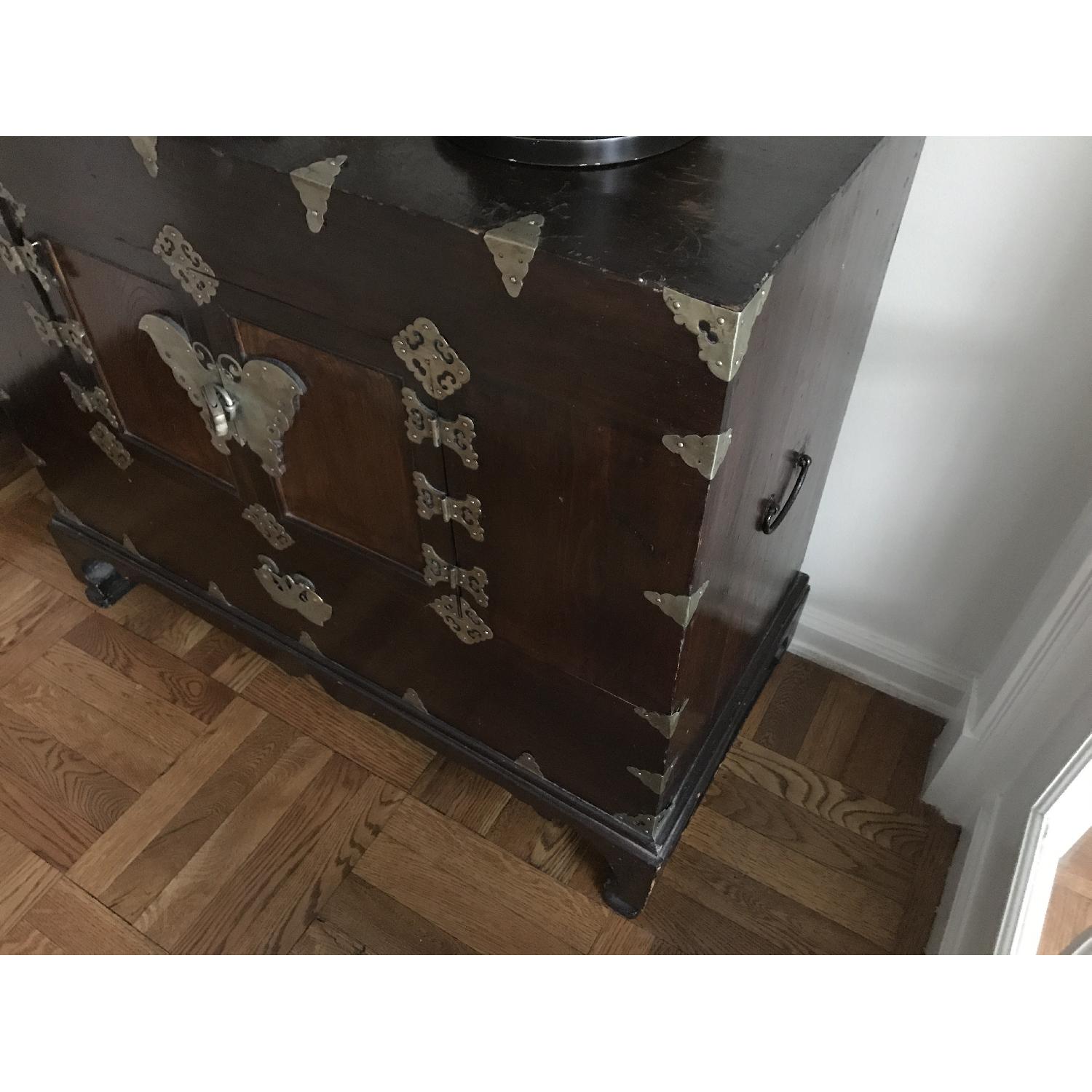 Vintage Wood Oriental Chest - image-1