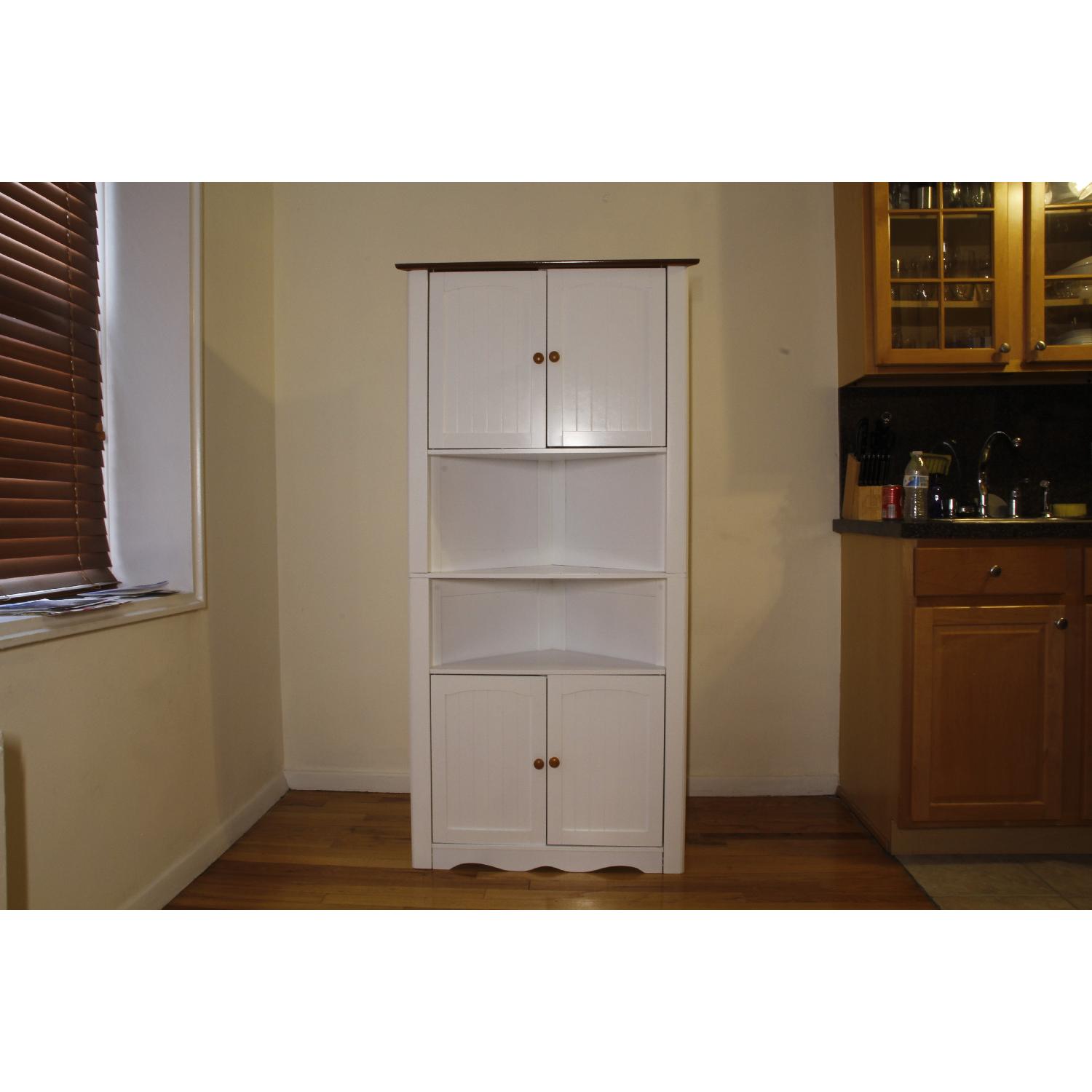 BrylaneHome Country Kitchen Corner Cabinet - image-1