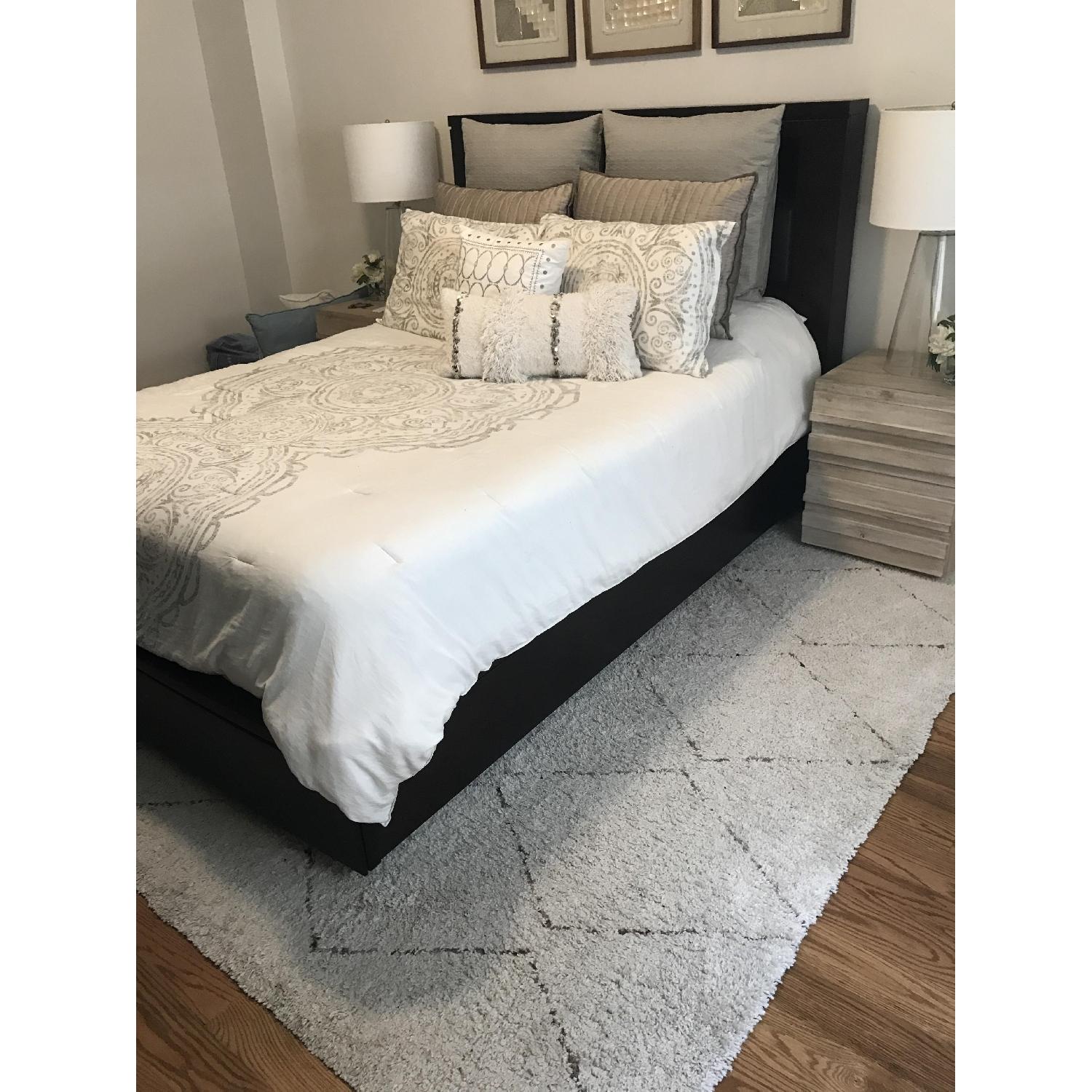 Raymour & Flanigan Wall Street Queen Leather Storage Platform Bed - image-4