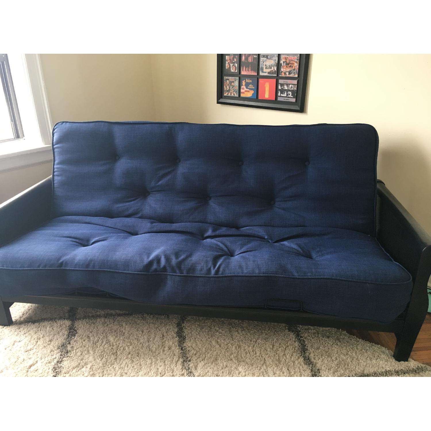 Better Homes and Gardens Blue Futon - image-1