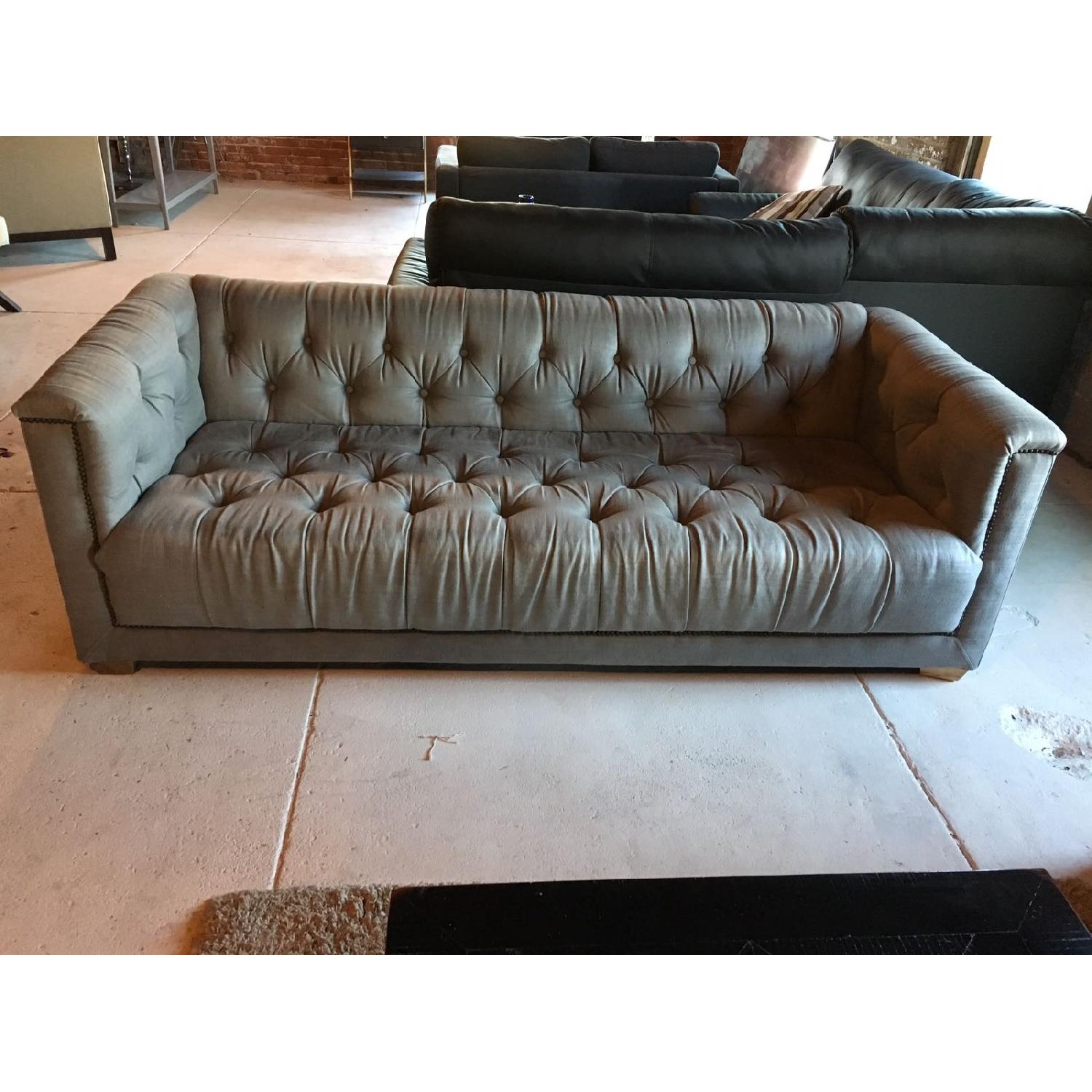 Restoration Hardware Tufted Grey Sofa-1 Restoration Hardware Tufted Grey Sofa-1