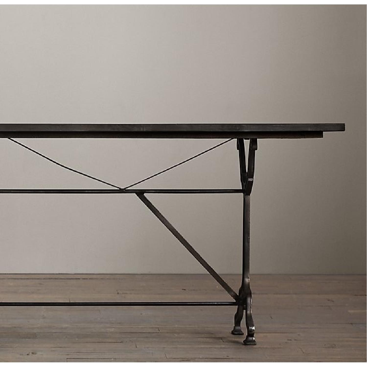 Restoration Hardware Factory Zinc & Cast Iron Rectangular Dining Table - image-3
