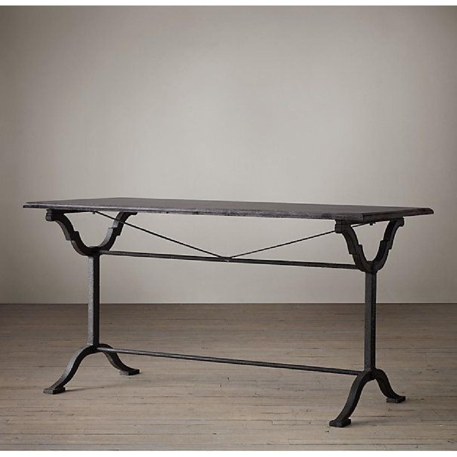 Restoration Hardware Factory Zinc & Cast Iron Rectangular Dining Table - image-6