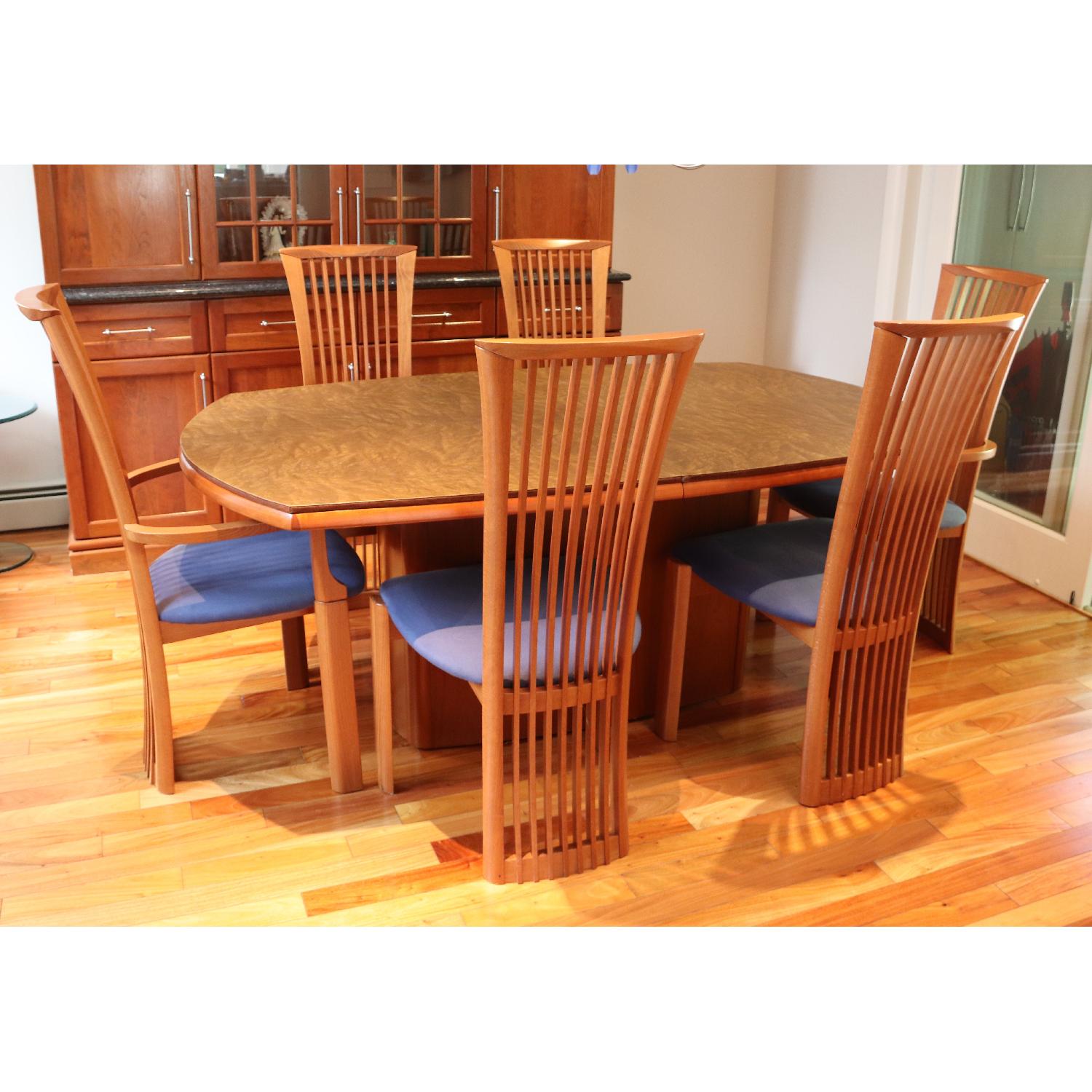 Skovby Cherry Dining Room Table w/ 6 Chairs - AptDeco