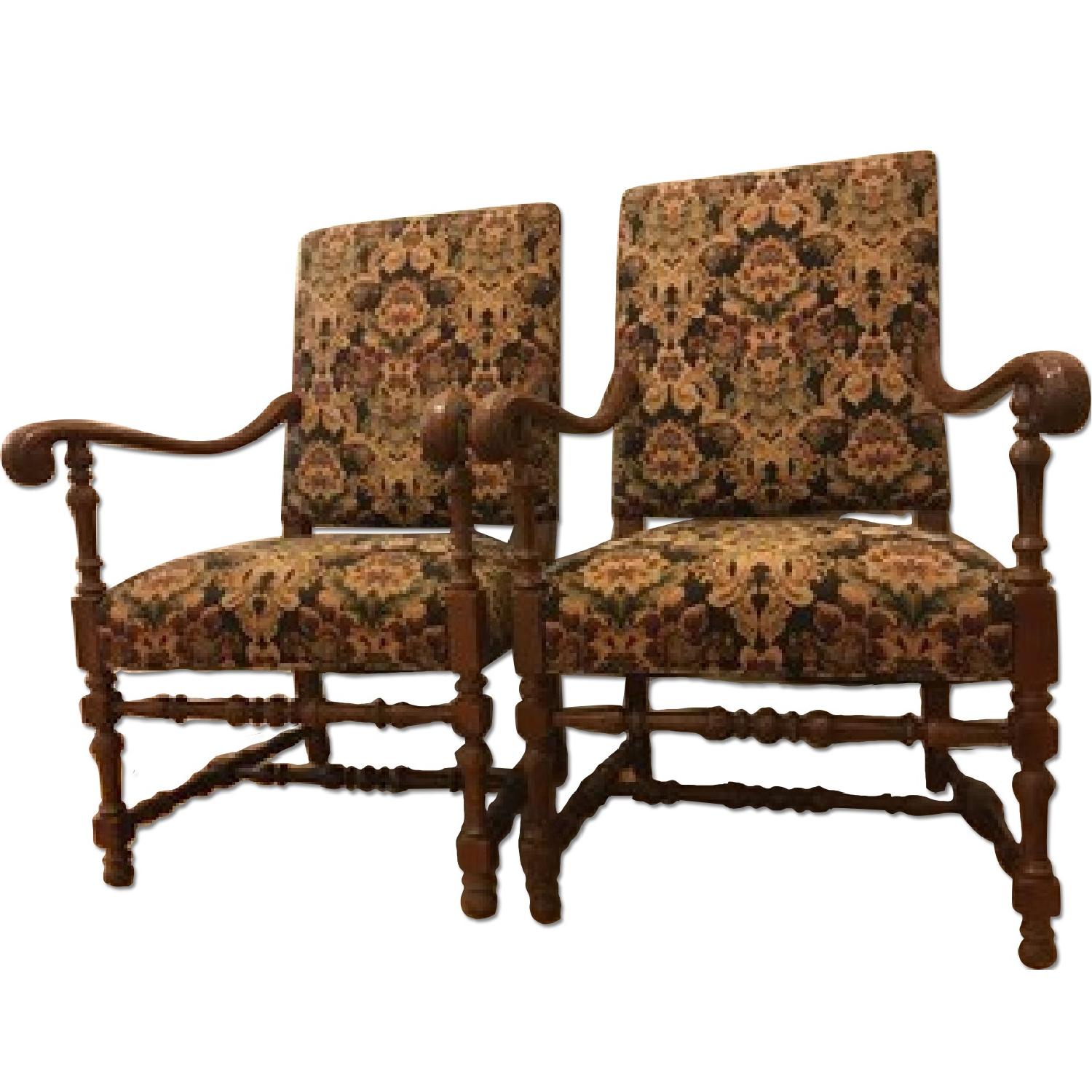 Southwood Furn Jacobean Armchairs AptDeco